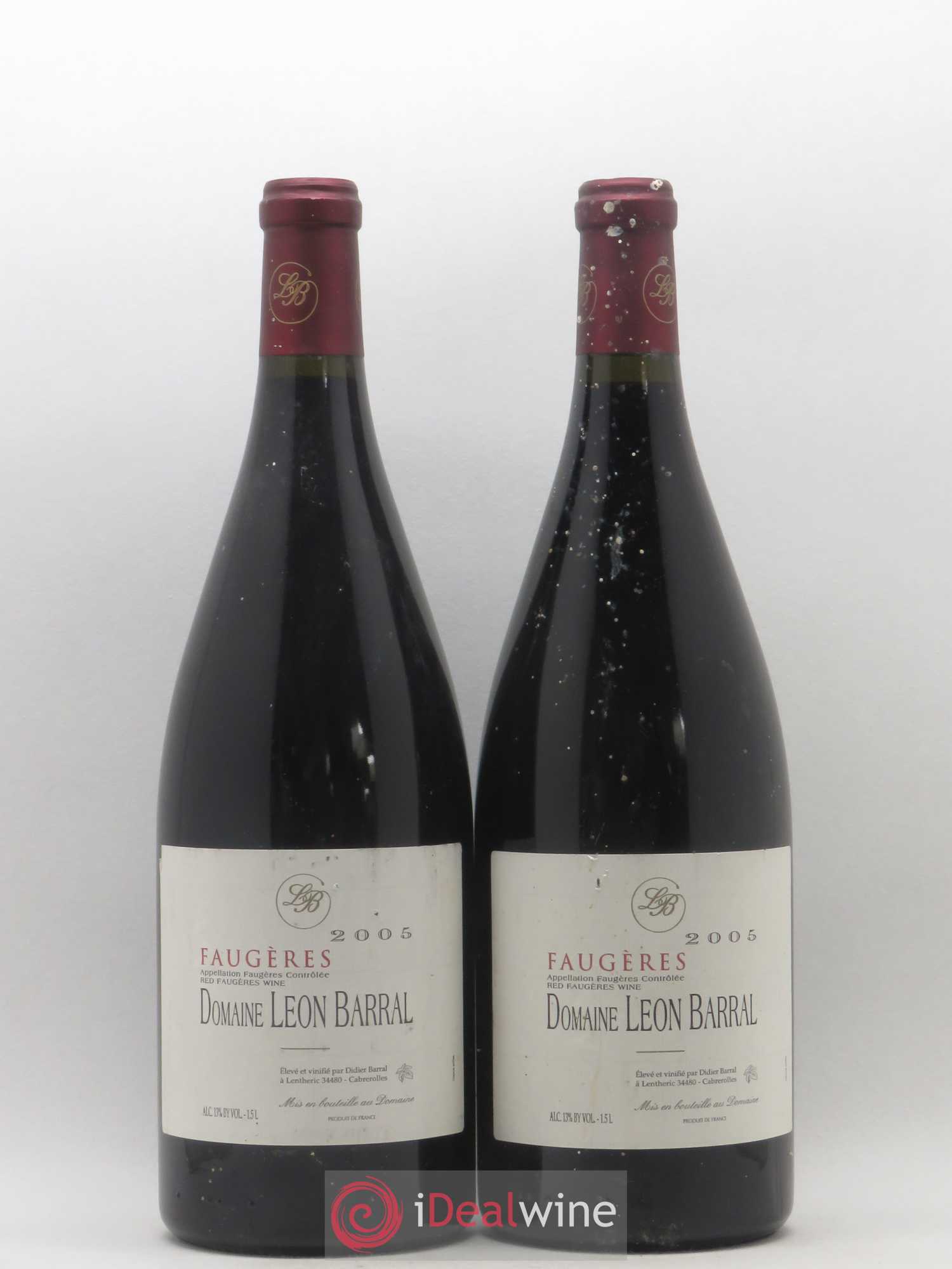 Faugères Domaine Léon Barral 2005 - Lot de 2 magnums - 0