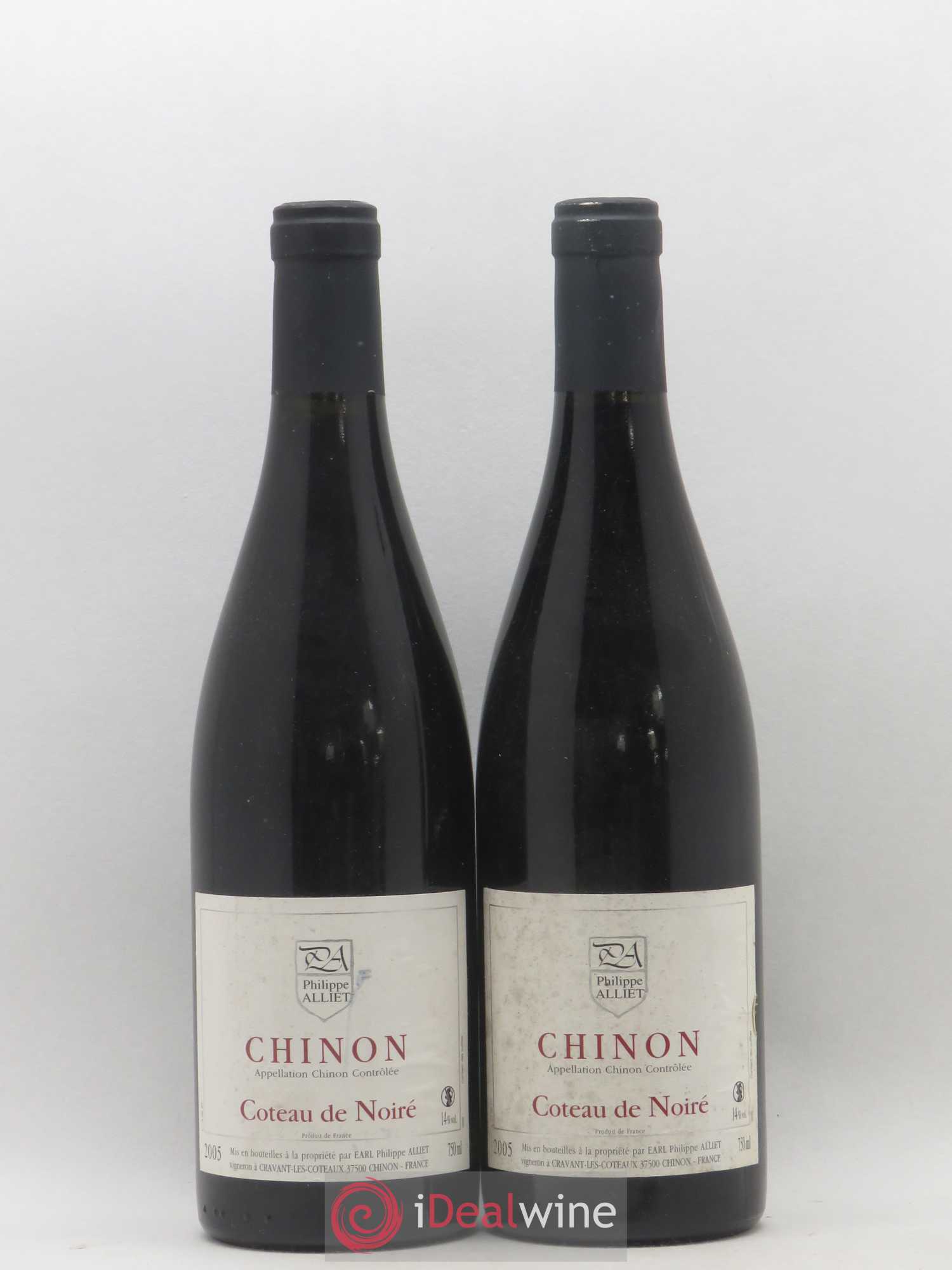 Chinon Coteau de Noiré Philippe Alliet 2005 - Lot de 2 bouteilles - 0