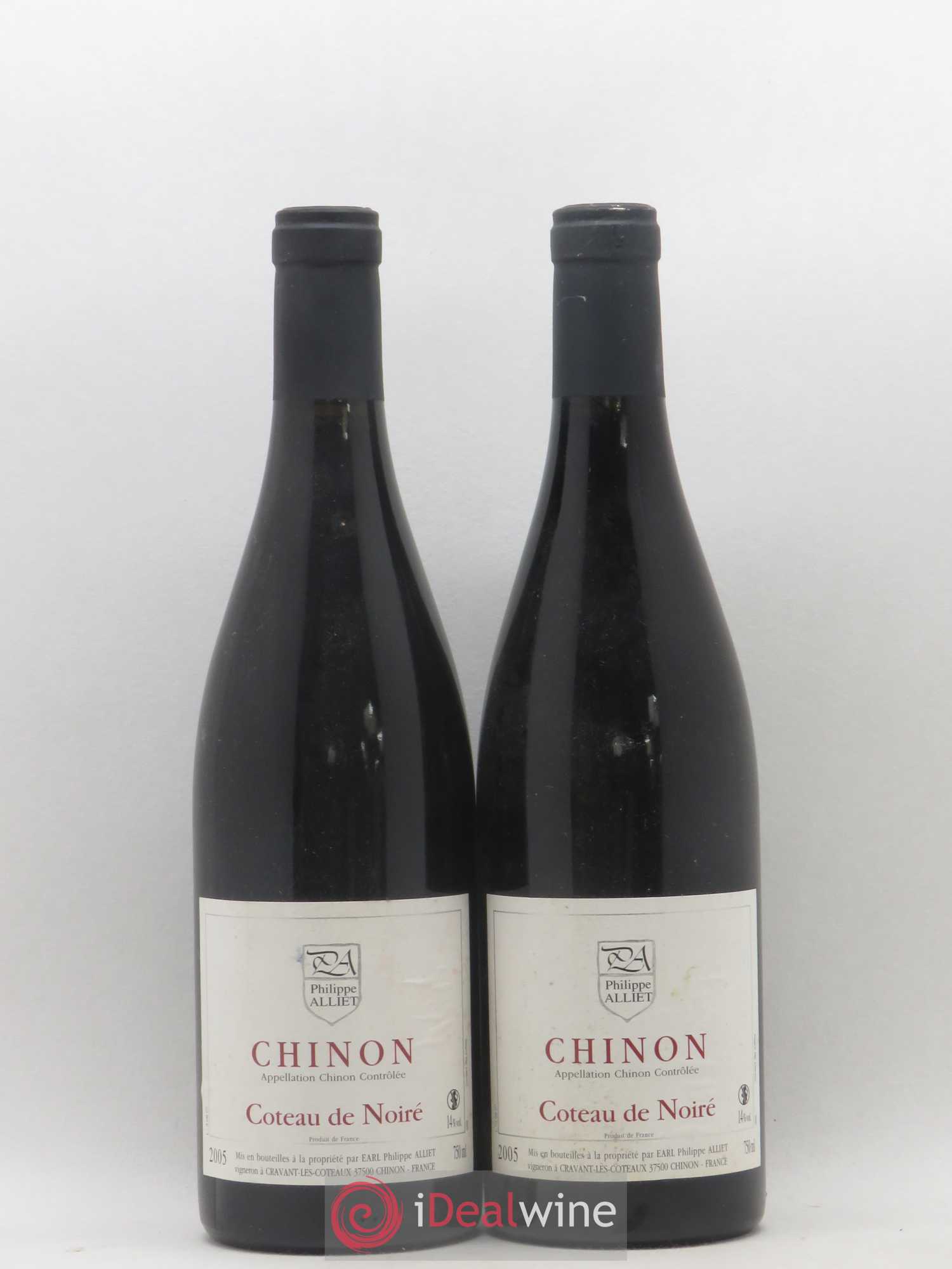 Chinon Coteau de Noiré Philippe Alliet 2005 - Lot de 2 bouteilles - 0