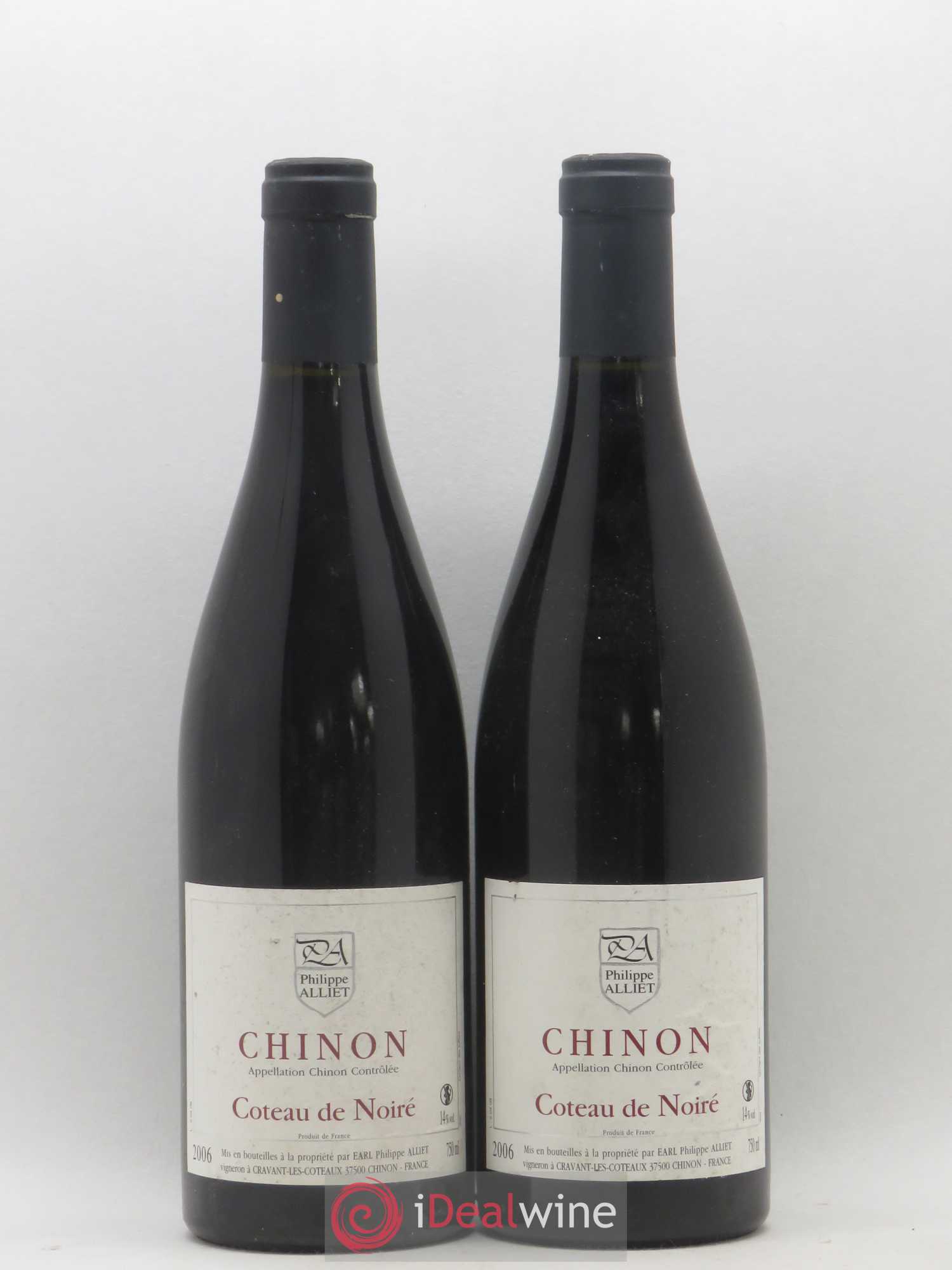 Chinon Coteau de Noiré Philippe Alliet 2006 - Lot de 2 bouteilles - 0