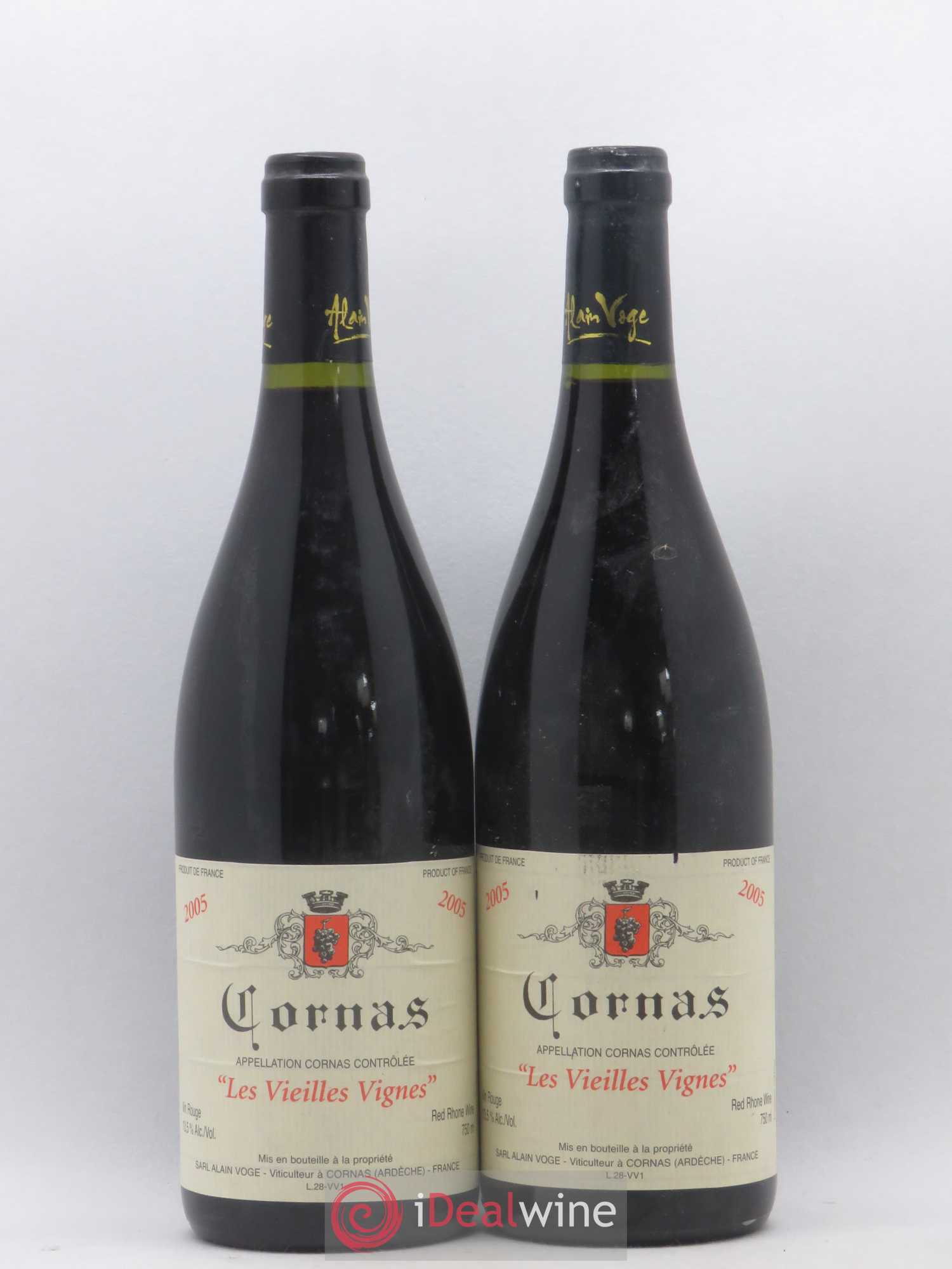 Cornas Les Vieilles Vignes Alain Voge (Domaine) 2005 - Lot de 2 bouteilles - 0