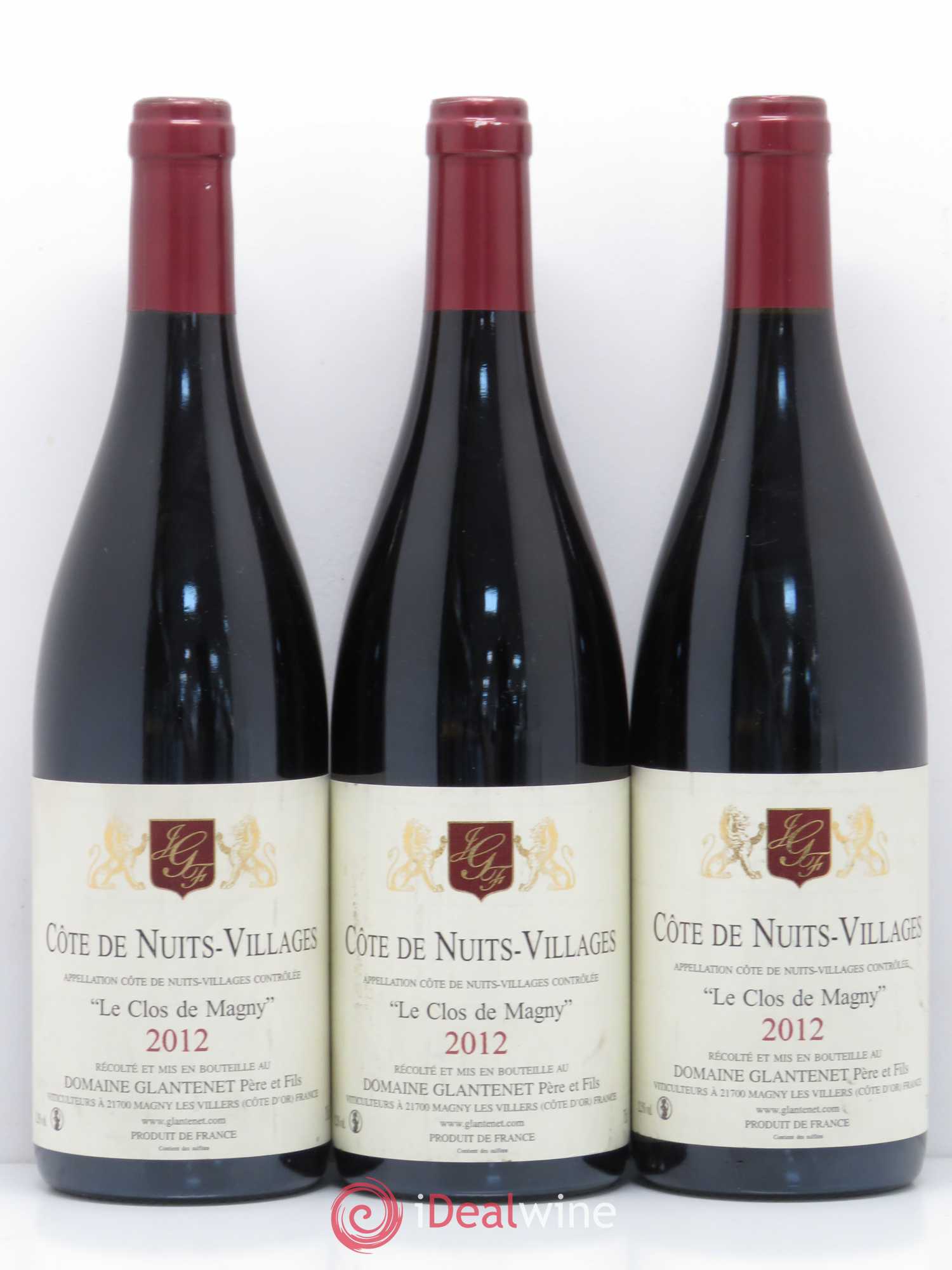 Côte de Nuits-Villages Le Clos de Magny Glantenet 2012 - Posten von 3 Flaschen - 0