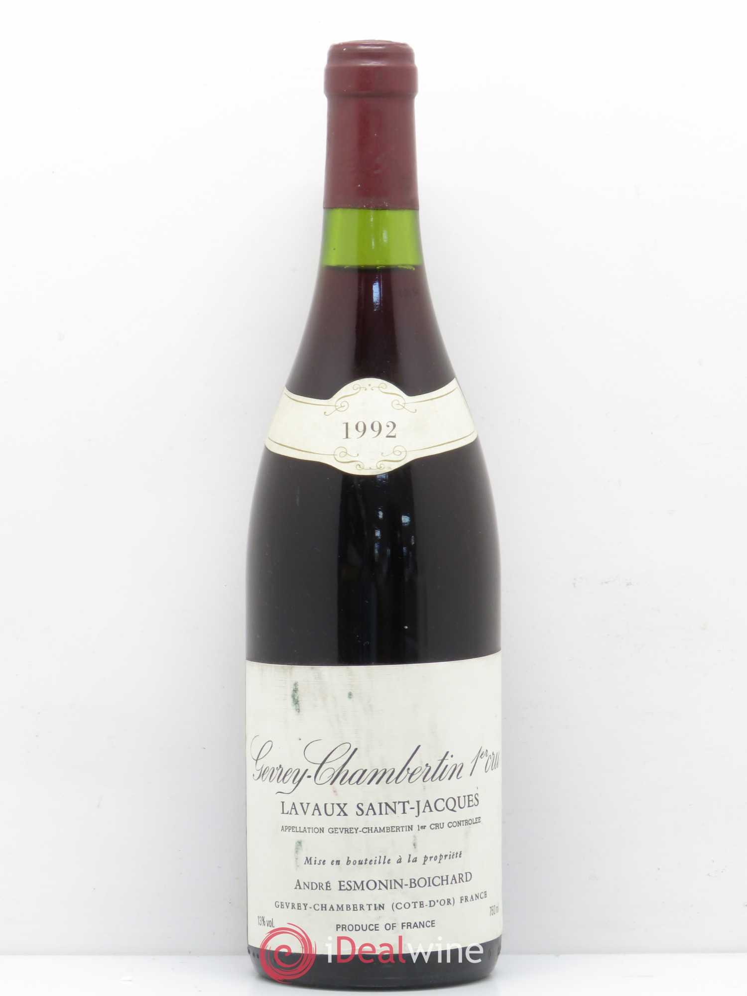 Gevrey-Chambertin 1er Cru Lavaux Saint-Jacques Domaine André Esmonin Boichard 1992 - Posten von 1 Flasche - 0