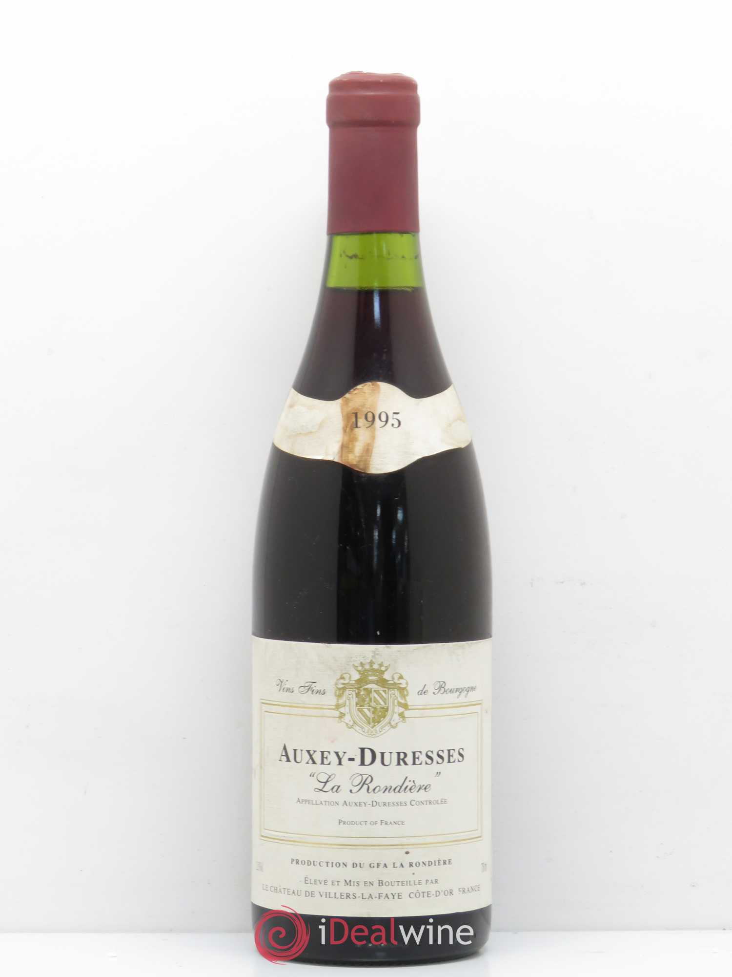 Auxey-Duresses La Rondière Villers La Faye (sans prix de réserve) 1995 - Posten von 1 Flasche - 0