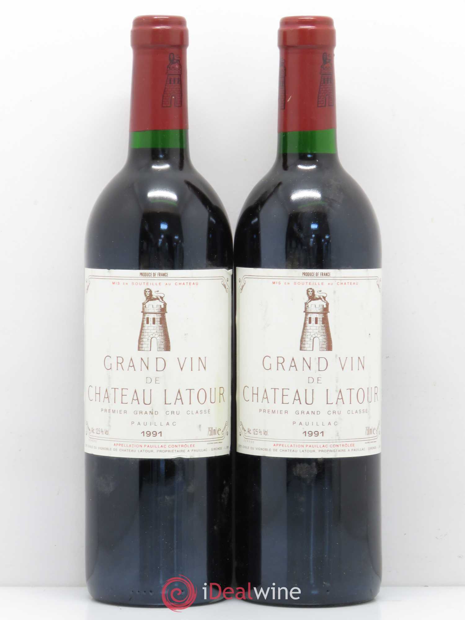 Château Latour 1er Grand Cru Classé 1991 - Lot de 2 bouteilles - 0