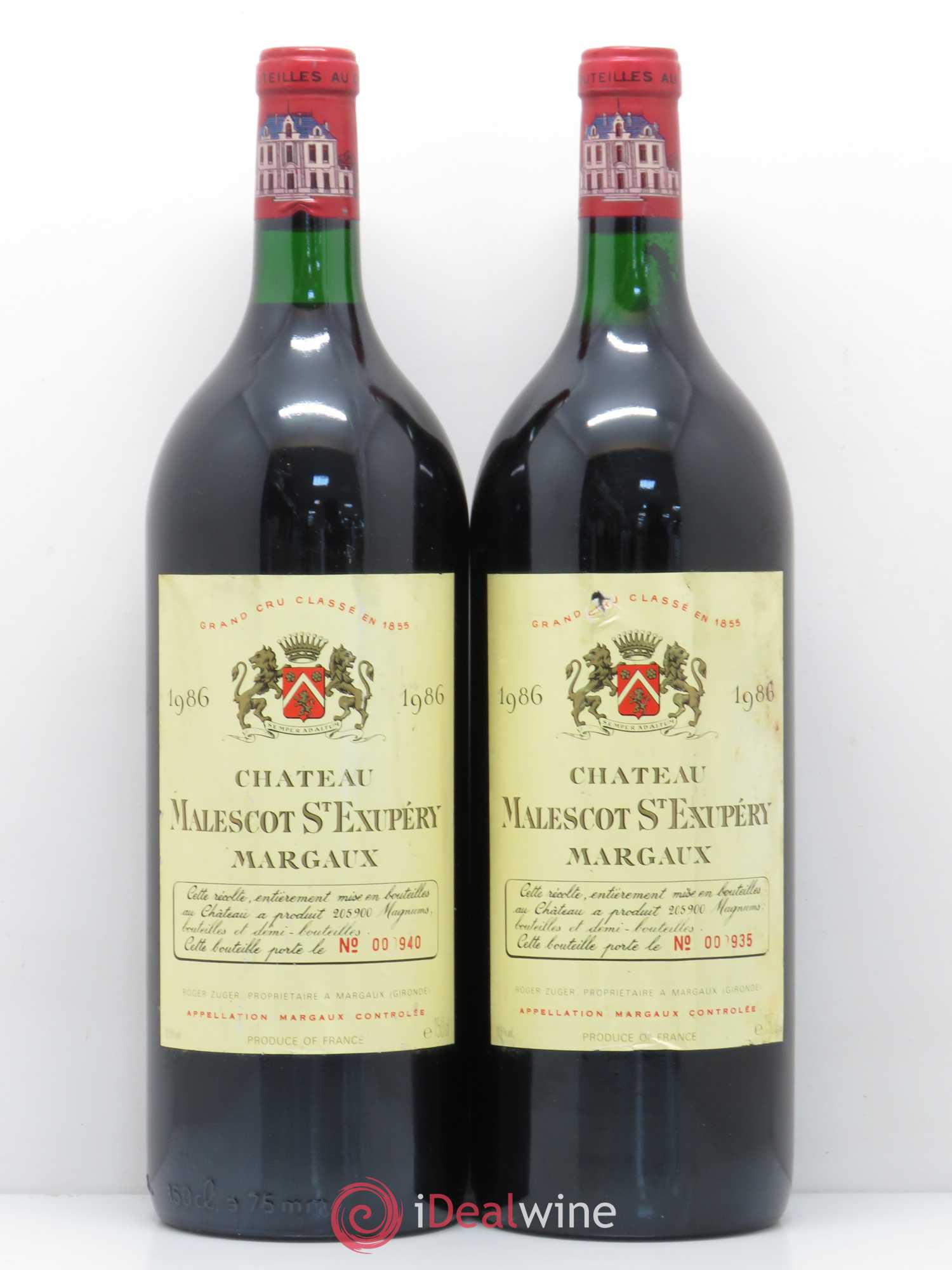 Château Malescot Saint-Exupéry 3ème Grand Cru Classé 1986 - Lot de 2 magnums - 0