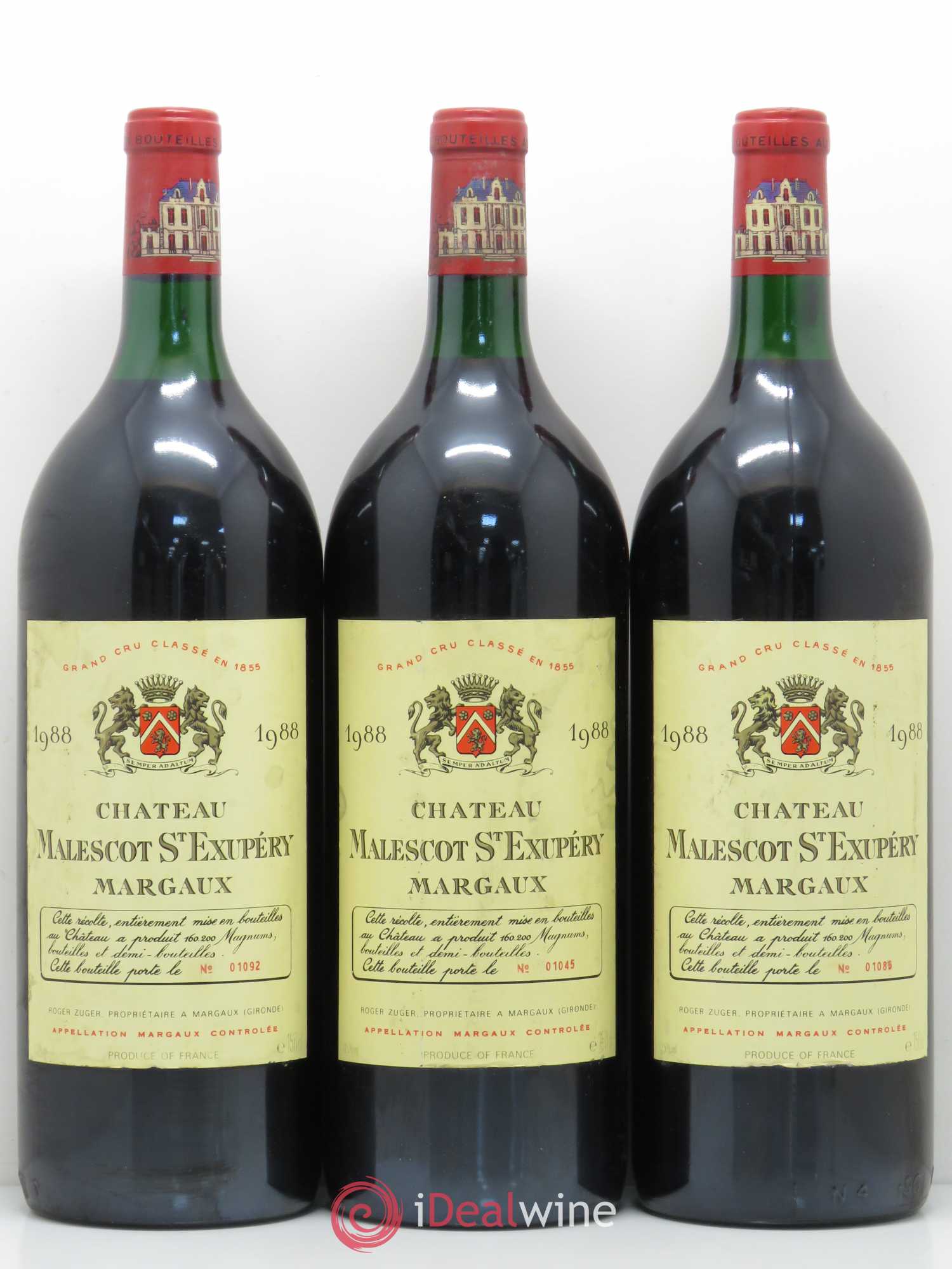 Château Malescot Saint-Exupéry 3ème Grand Cru Classé 1988 - Lot de 3 magnums - 0