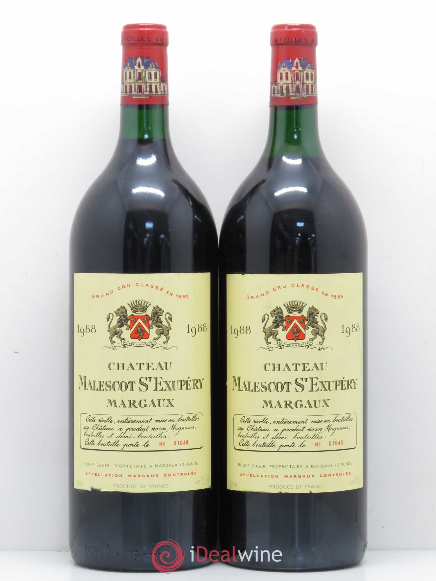 Château Malescot Saint-Exupéry 3ème Grand Cru Classé 1988 - Lot de 2 magnums - 0