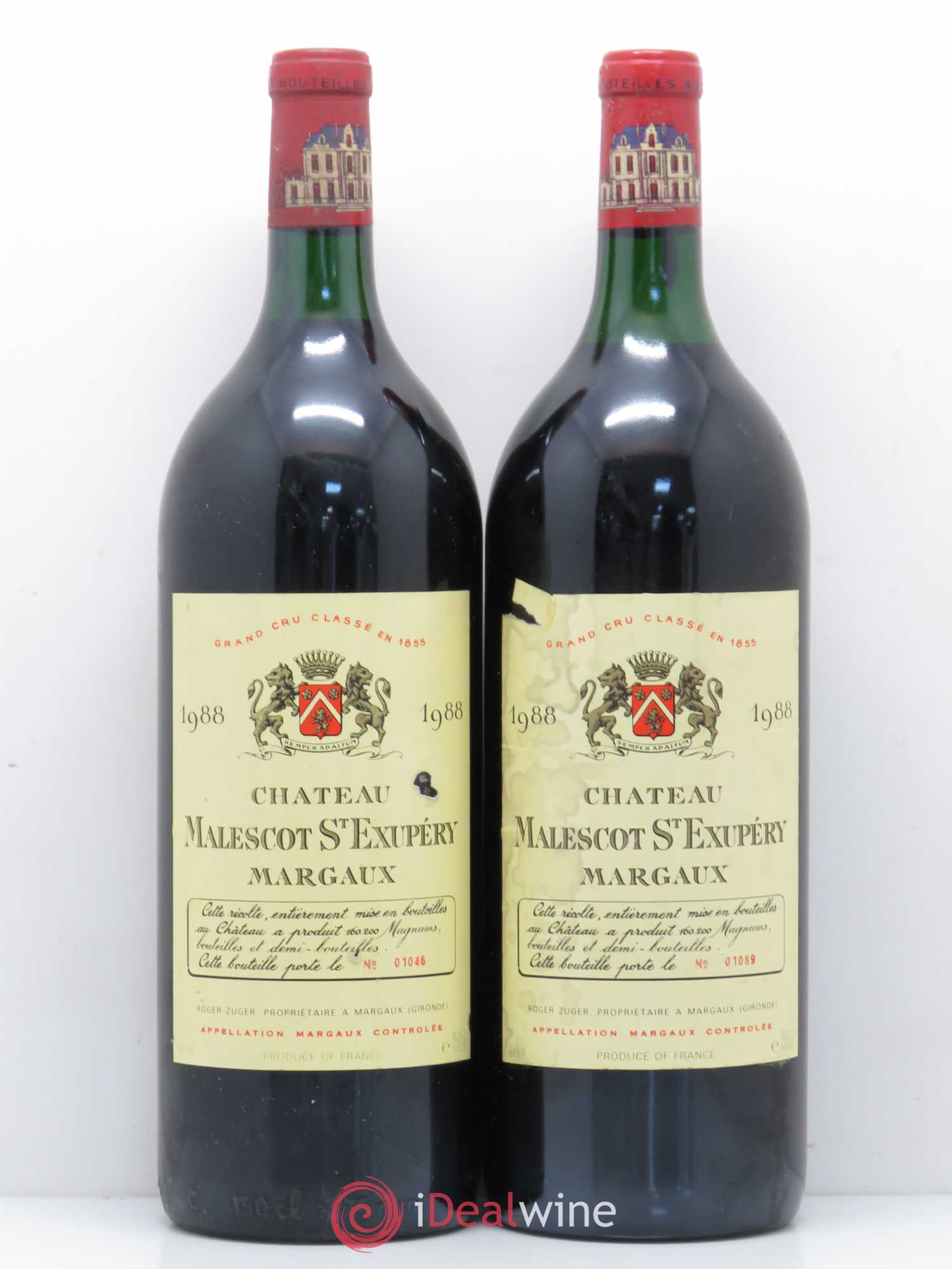 Château Malescot Saint-Exupéry 3ème Grand Cru Classé 1988 - Lot de 2 magnums - 0