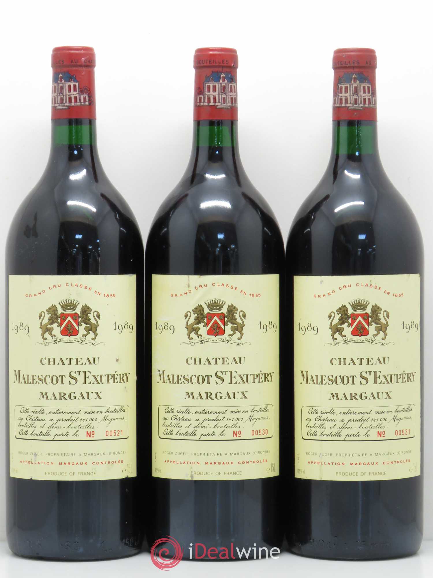 Château Malescot Saint-Exupéry 3ème Grand Cru Classé 1989 - Lot de 3 magnums - 0