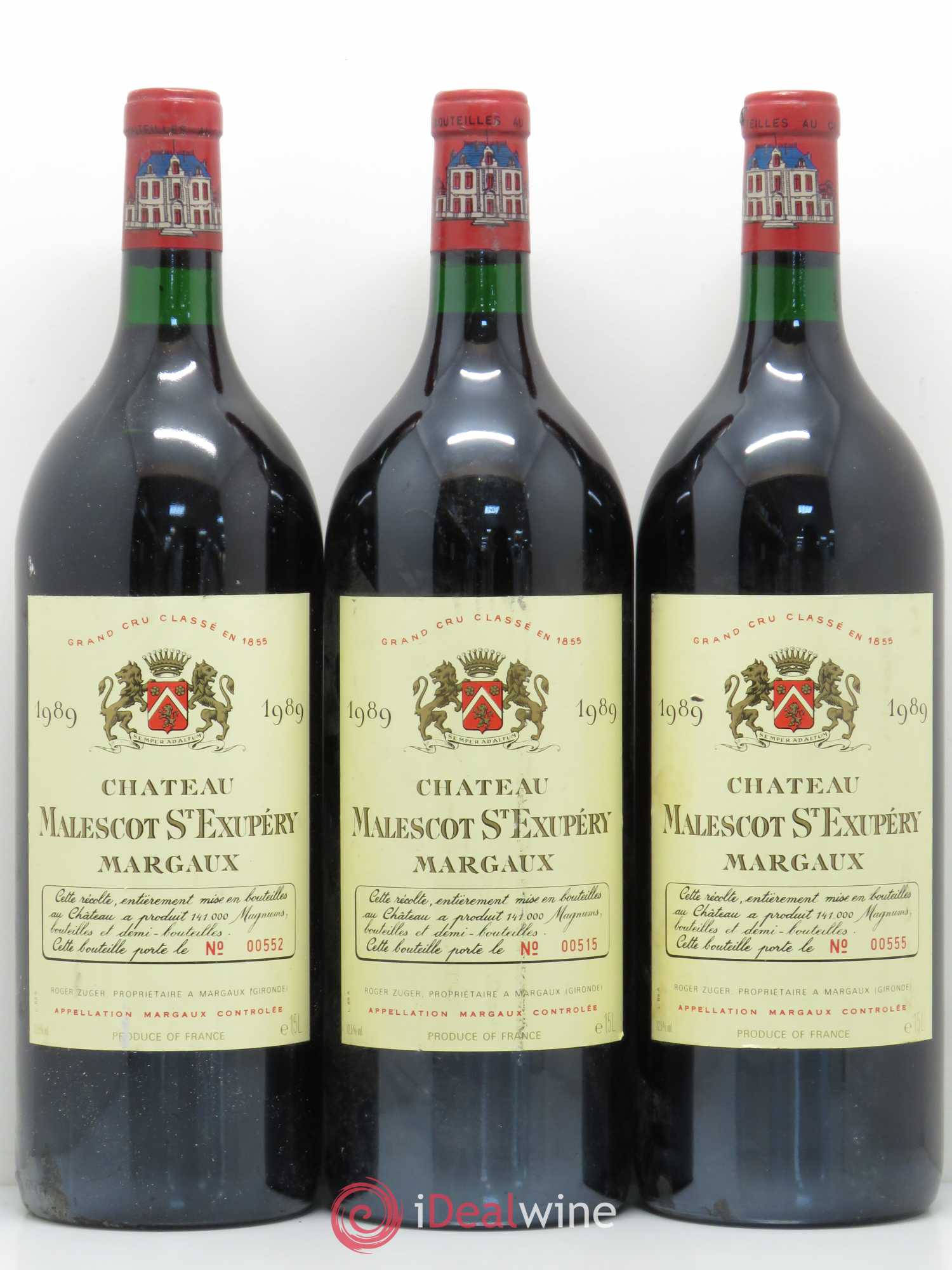 Château Malescot Saint-Exupéry 3ème Grand Cru Classé 1989 - Lot de 3 magnums - 0