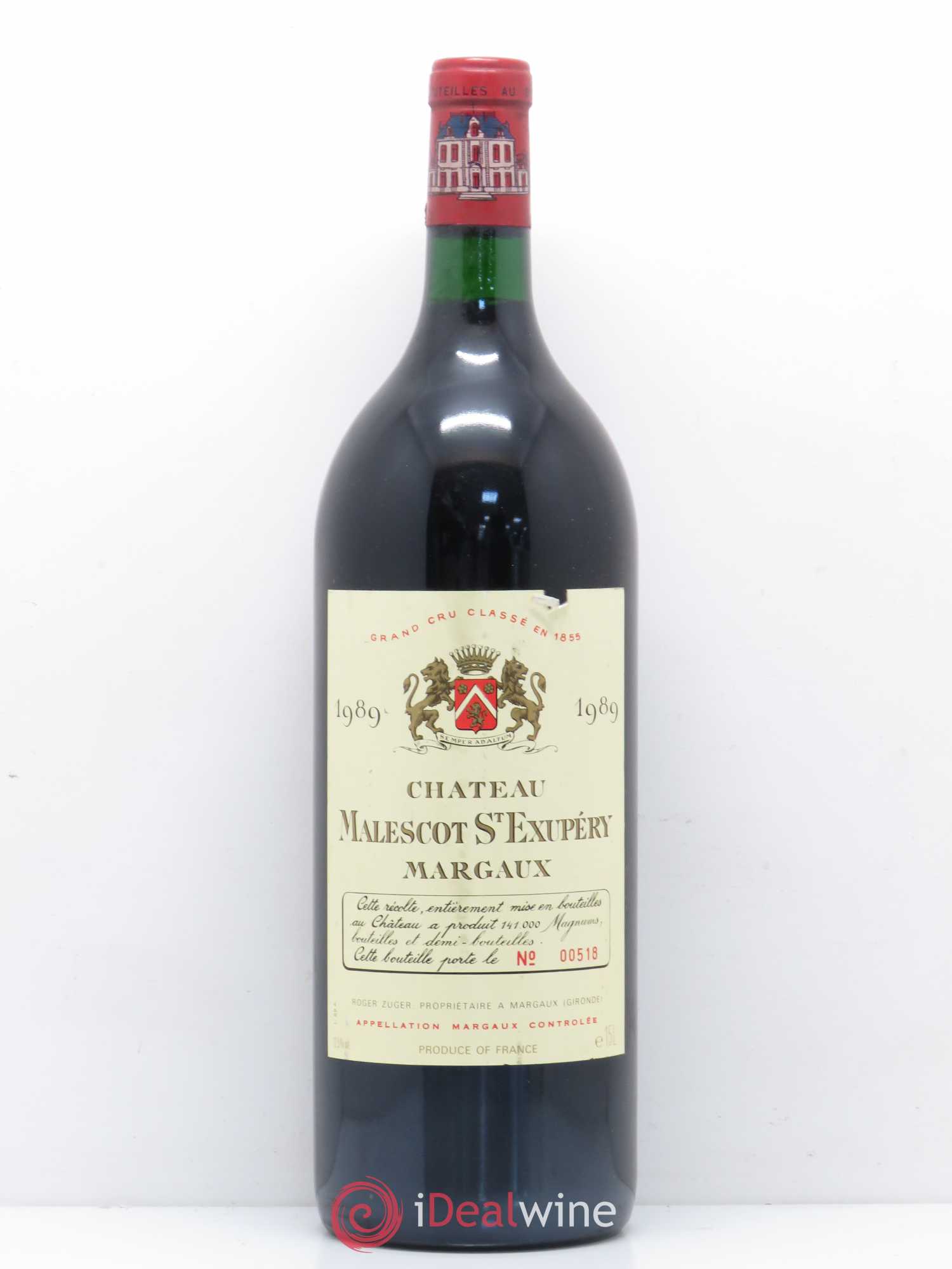 Château Malescot Saint-Exupéry 3ème Grand Cru Classé 1989 - Lot de 1 magnum - 0