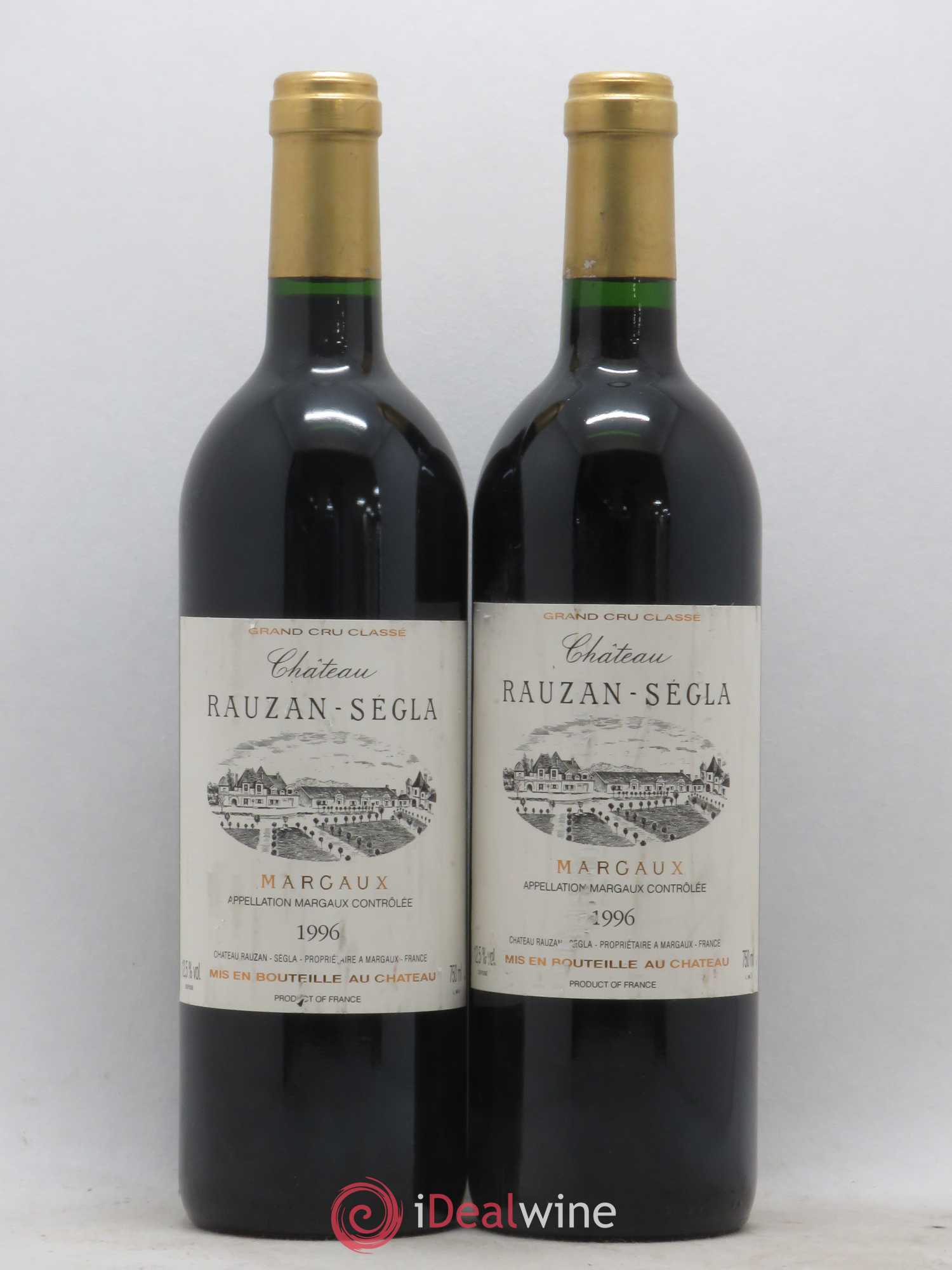 Château Rauzan Ségla Grand Cru Classé 1996 - Lot de 2 bouteilles - 0