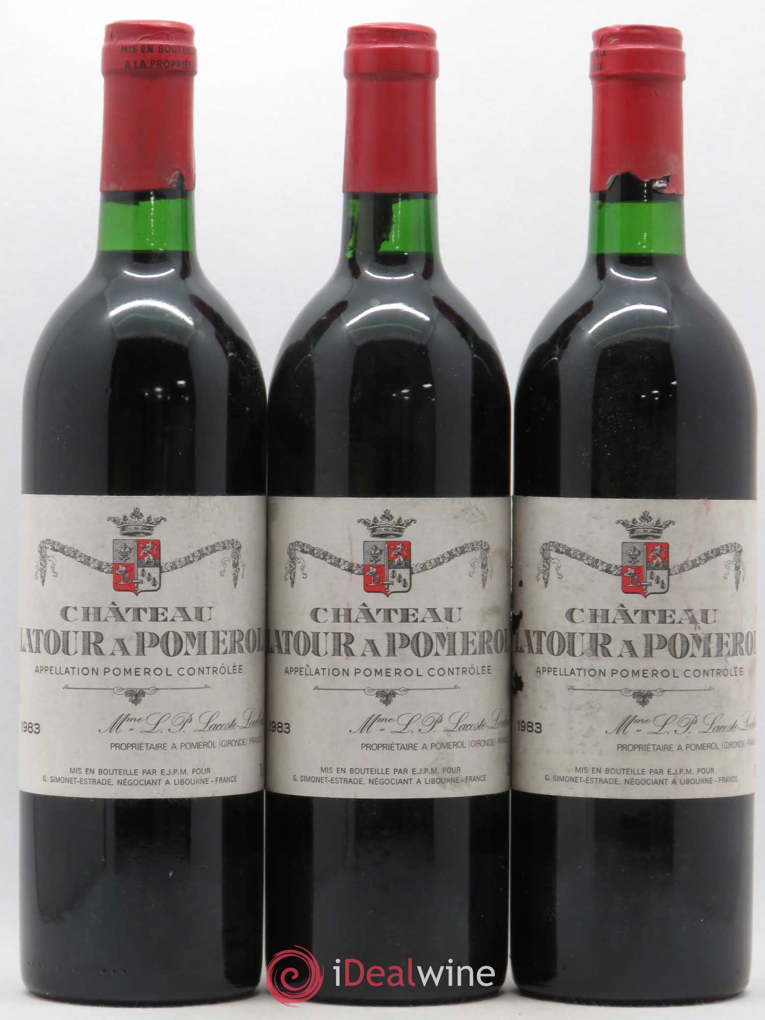 Château Latour à Pomerol 1983 - Lot de 3 bouteilles - 0