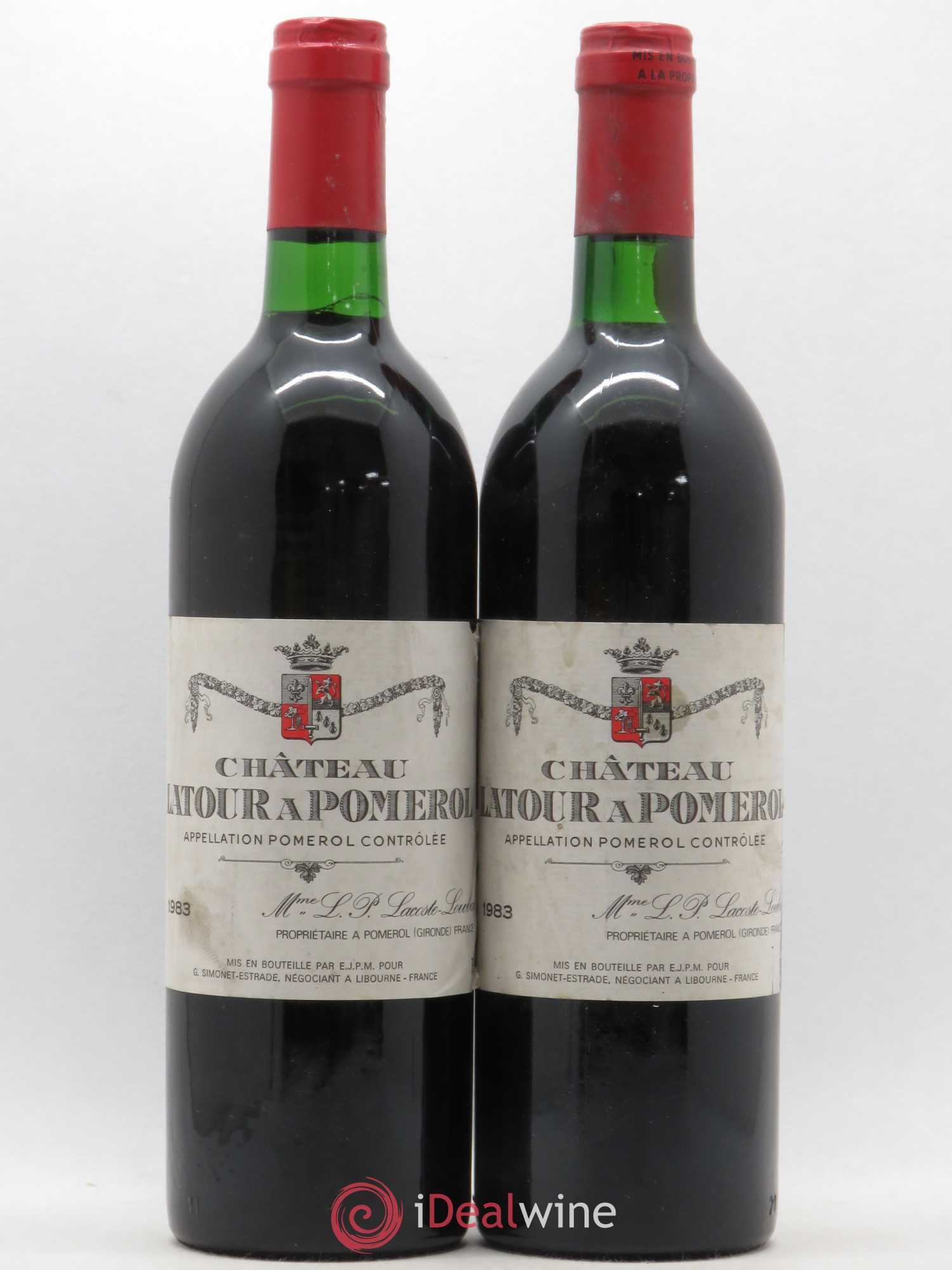 Château Latour à Pomerol 1983 - Lot de 2 bouteilles - 0