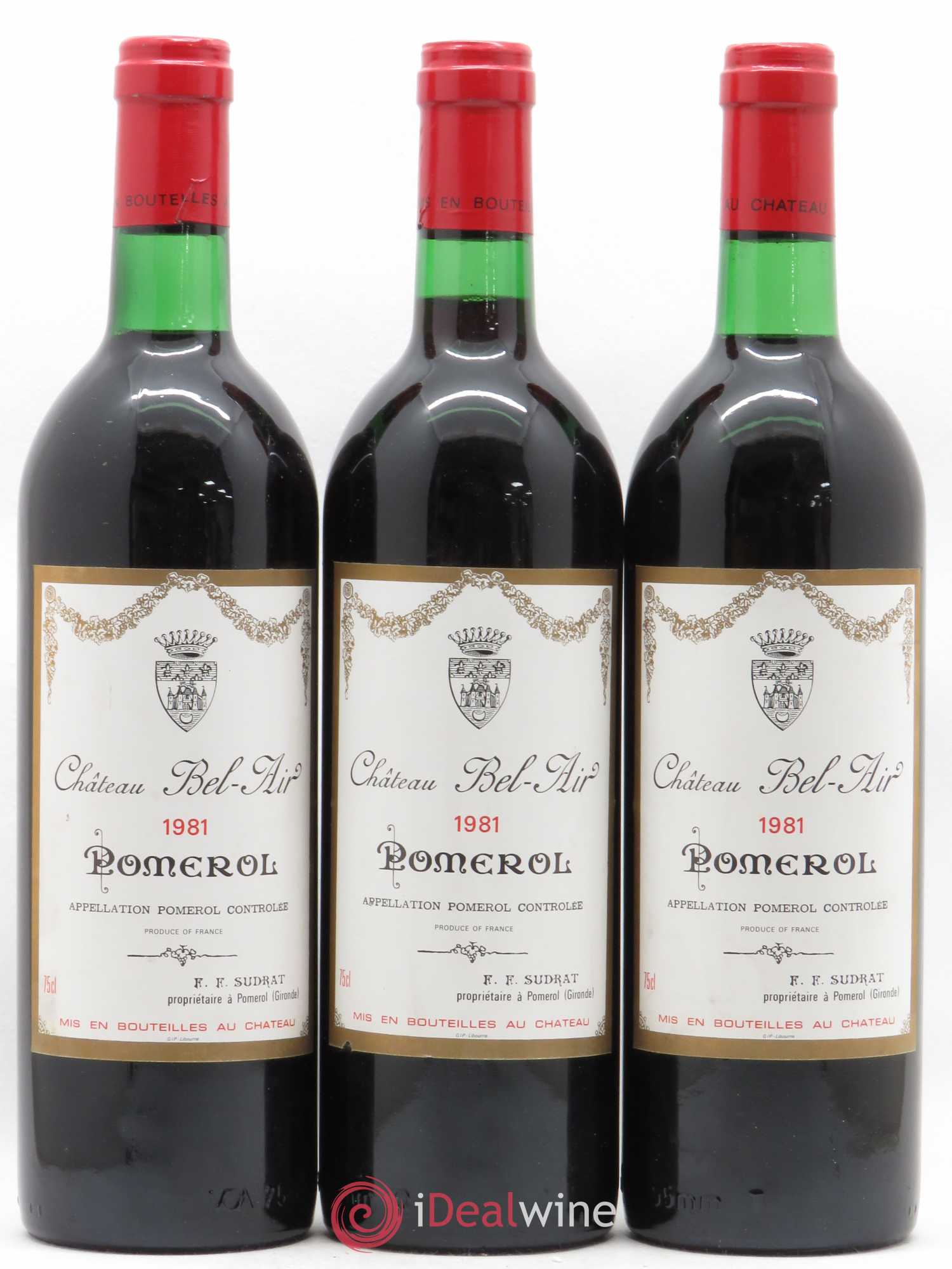 Château Bel Air 1981 - Lot de 3 bouteilles - 0