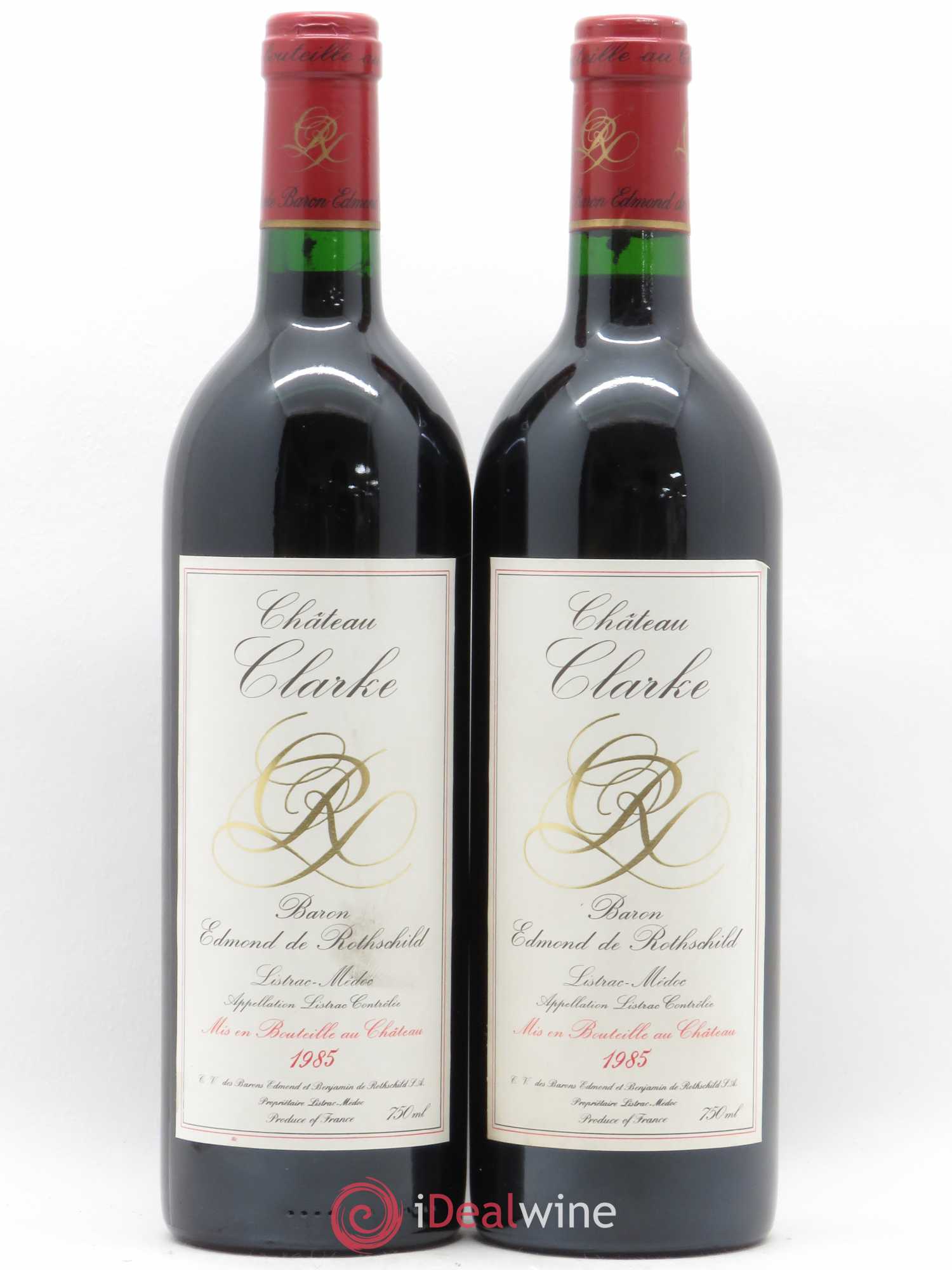 Château Clarke 1985 - Lot de 2 bouteilles - 0