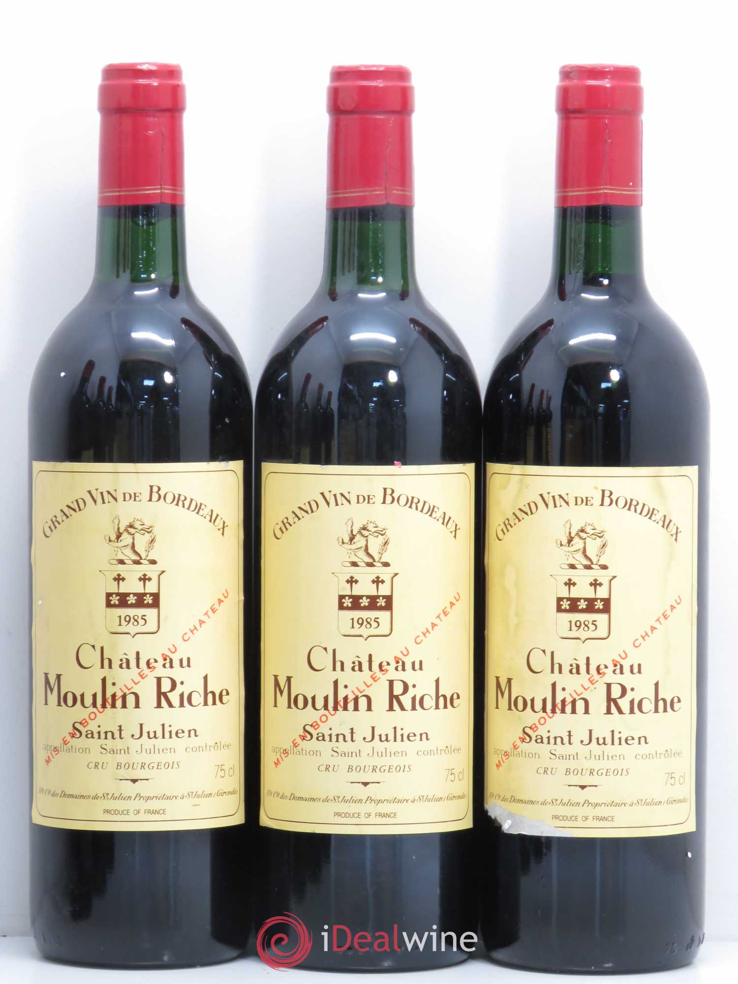 Château Moulin Riche 1985 - Lot de 6 bouteilles - 1