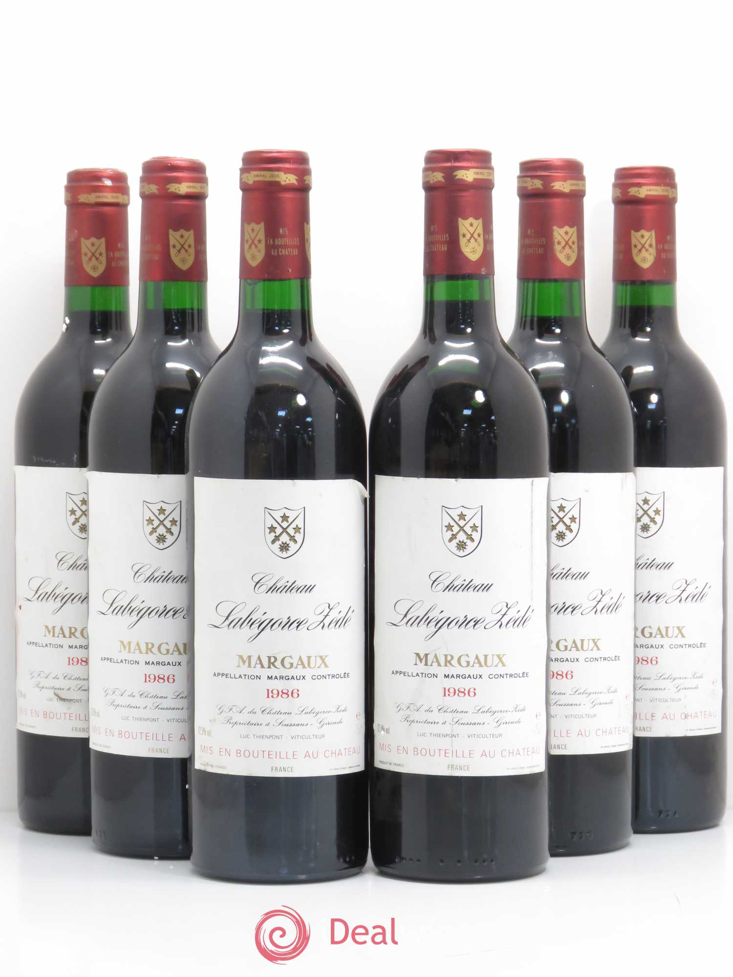 Château Labegorce Zédé Cru Bourgeois 1986 - Lot de 6 bouteilles - 0