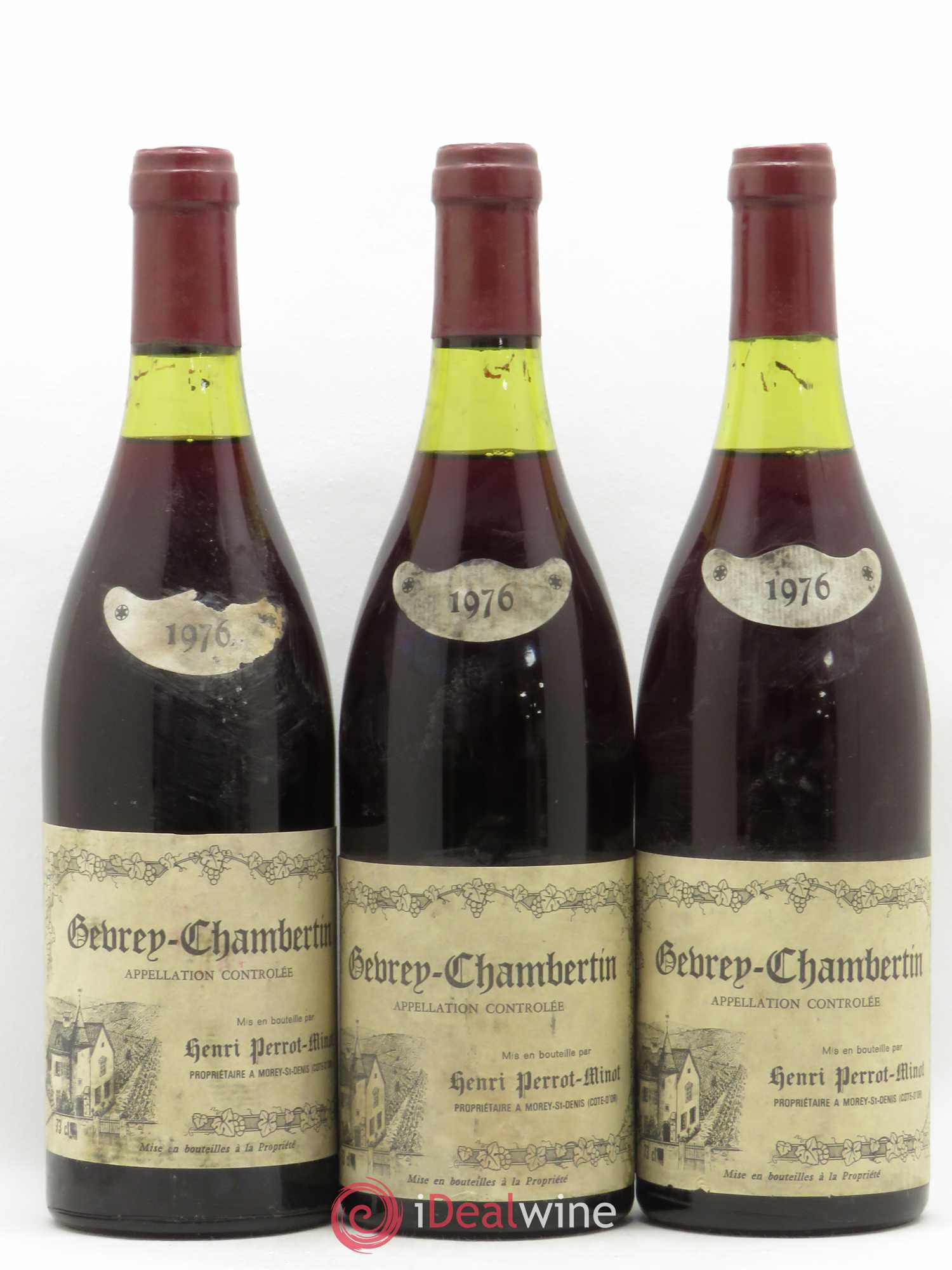 Gevrey-Chambertin Perrot-Minot 1976 - Lot de 3 bouteilles - 0
