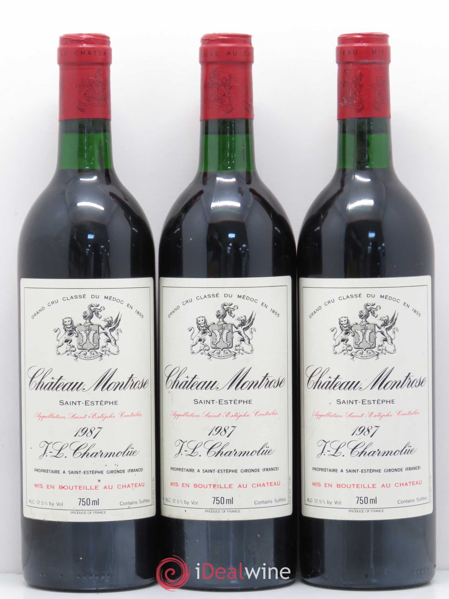 Château Montrose 2ème Grand Cru Classé 1987 - Lot de 3 bouteilles - 0