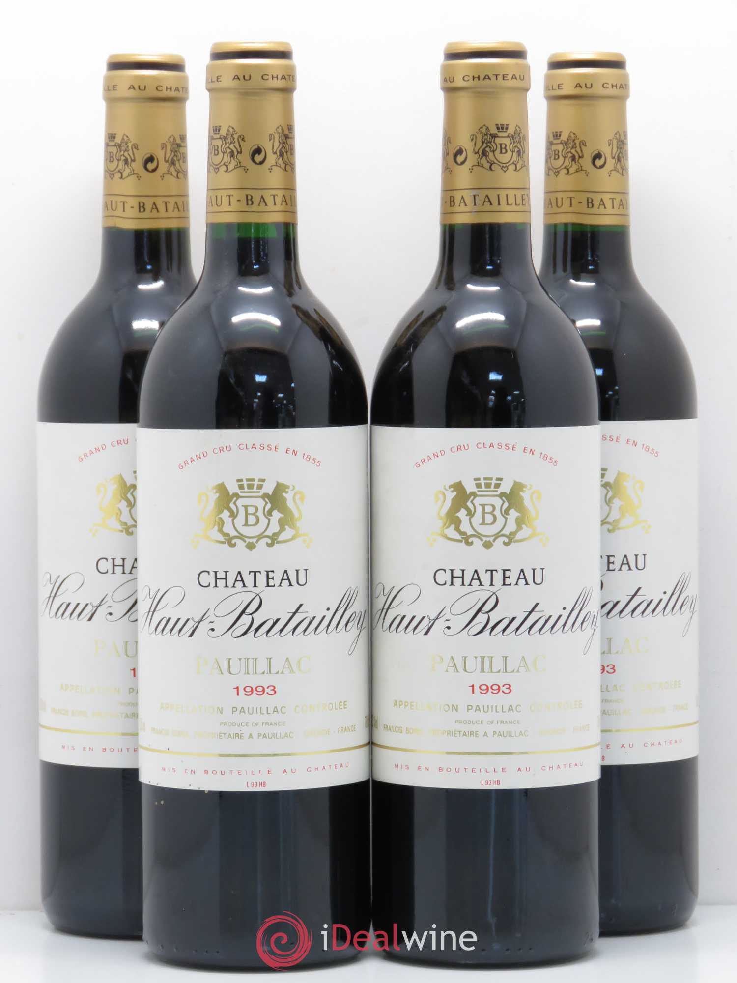 Château Haut Batailley 5ème Grand Cru Classé 1993 - Lot de 4 bouteilles - 0