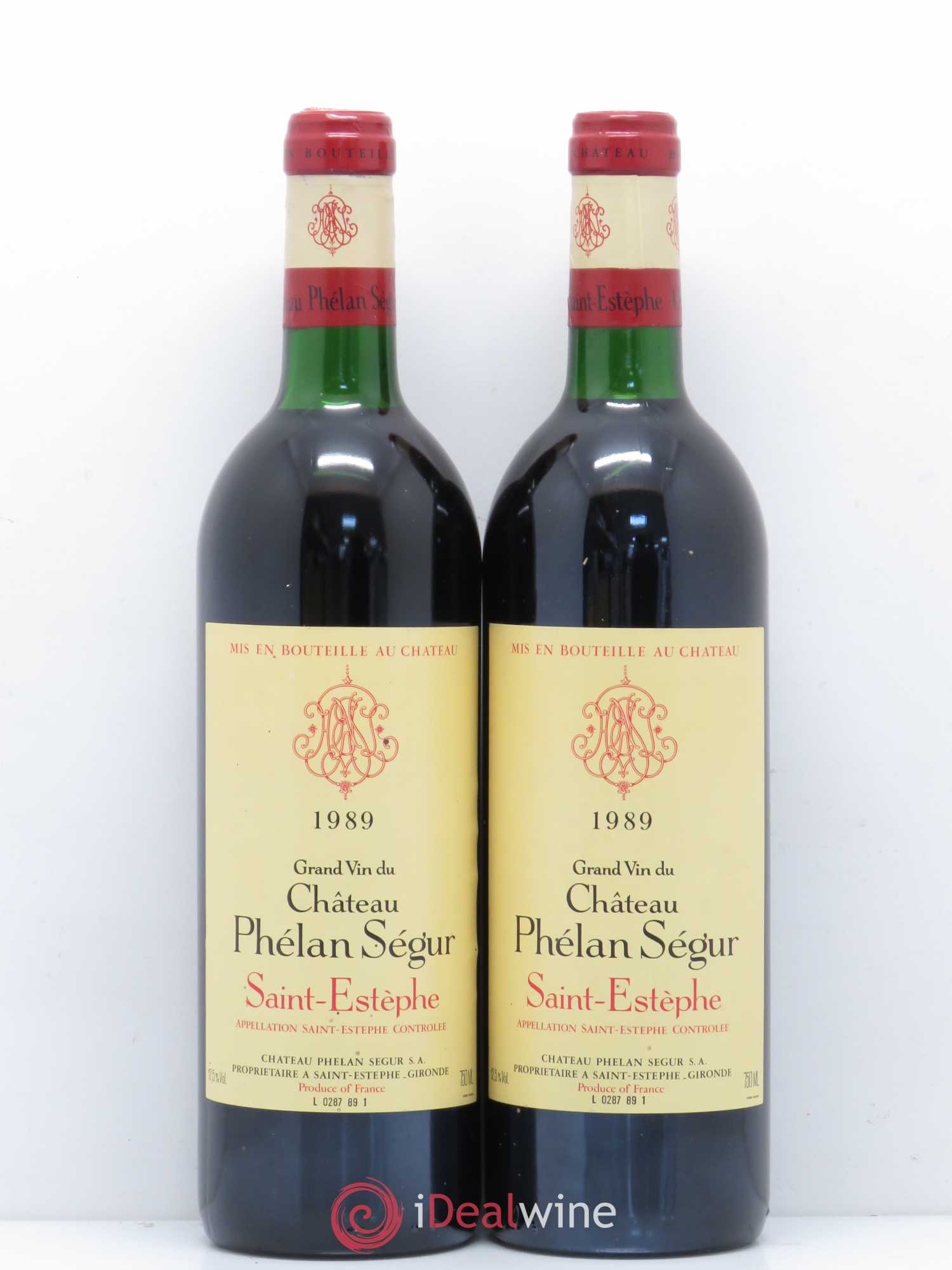 Château Phélan Ségur 1989 - Lot de 2 bouteilles - 0