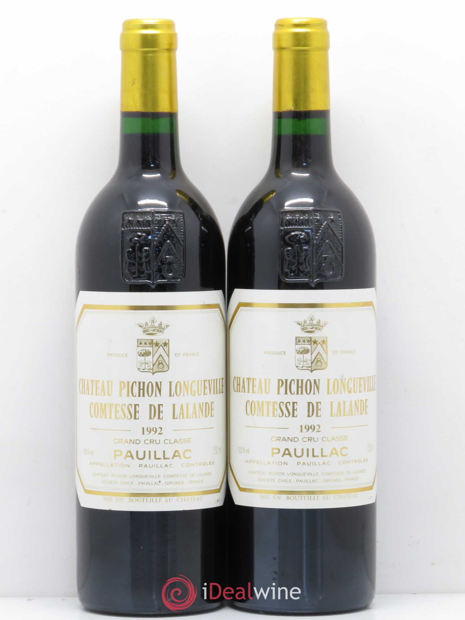 Château Pichon Longueville Comtesse de Lalande 2ème Grand Cru Classé 1992 - Lot de 2 bouteilles - 0