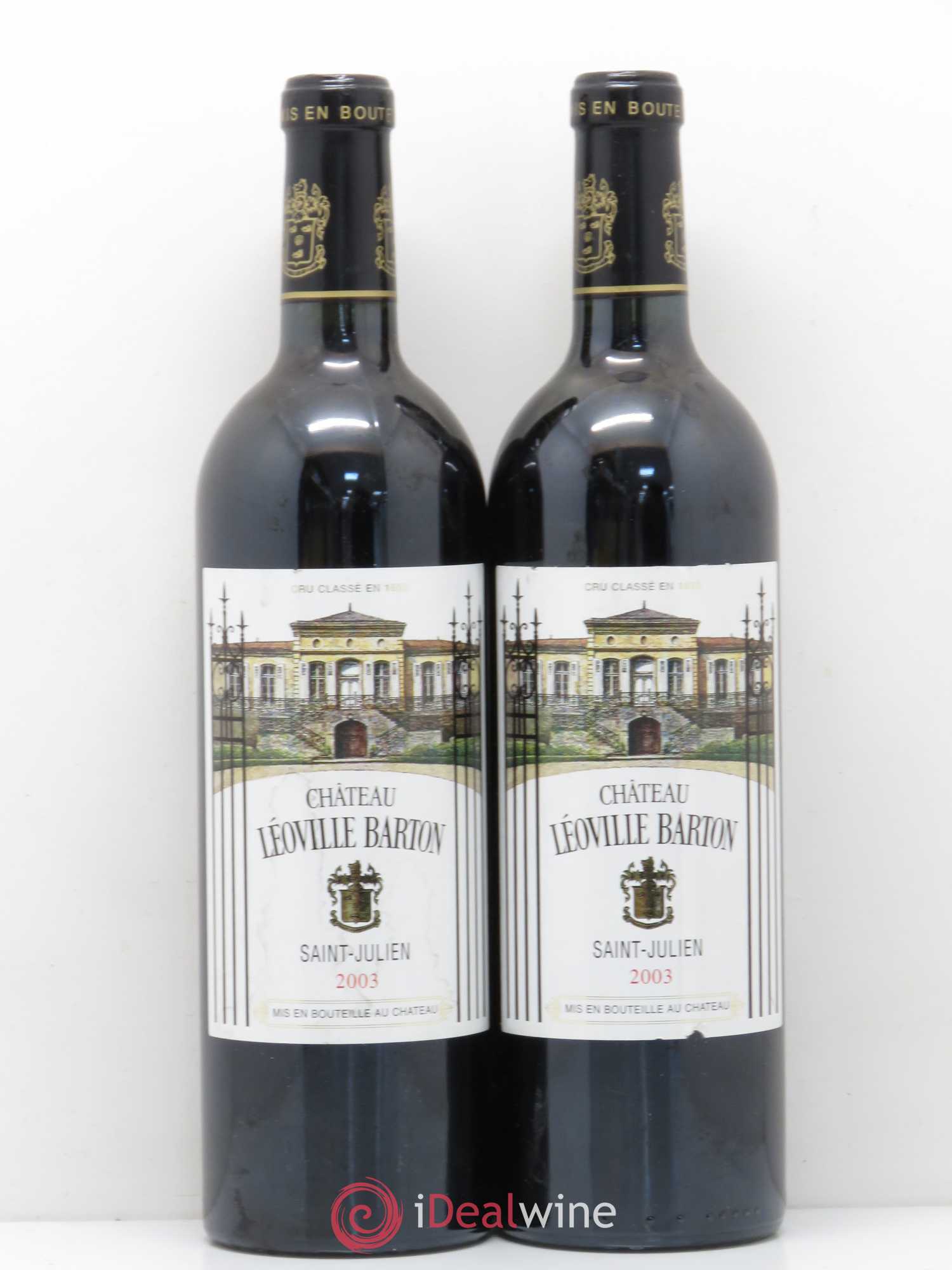 Château Léoville Barton 2ème Grand Cru Classé 2003 - Lot de 2 bouteilles - 0