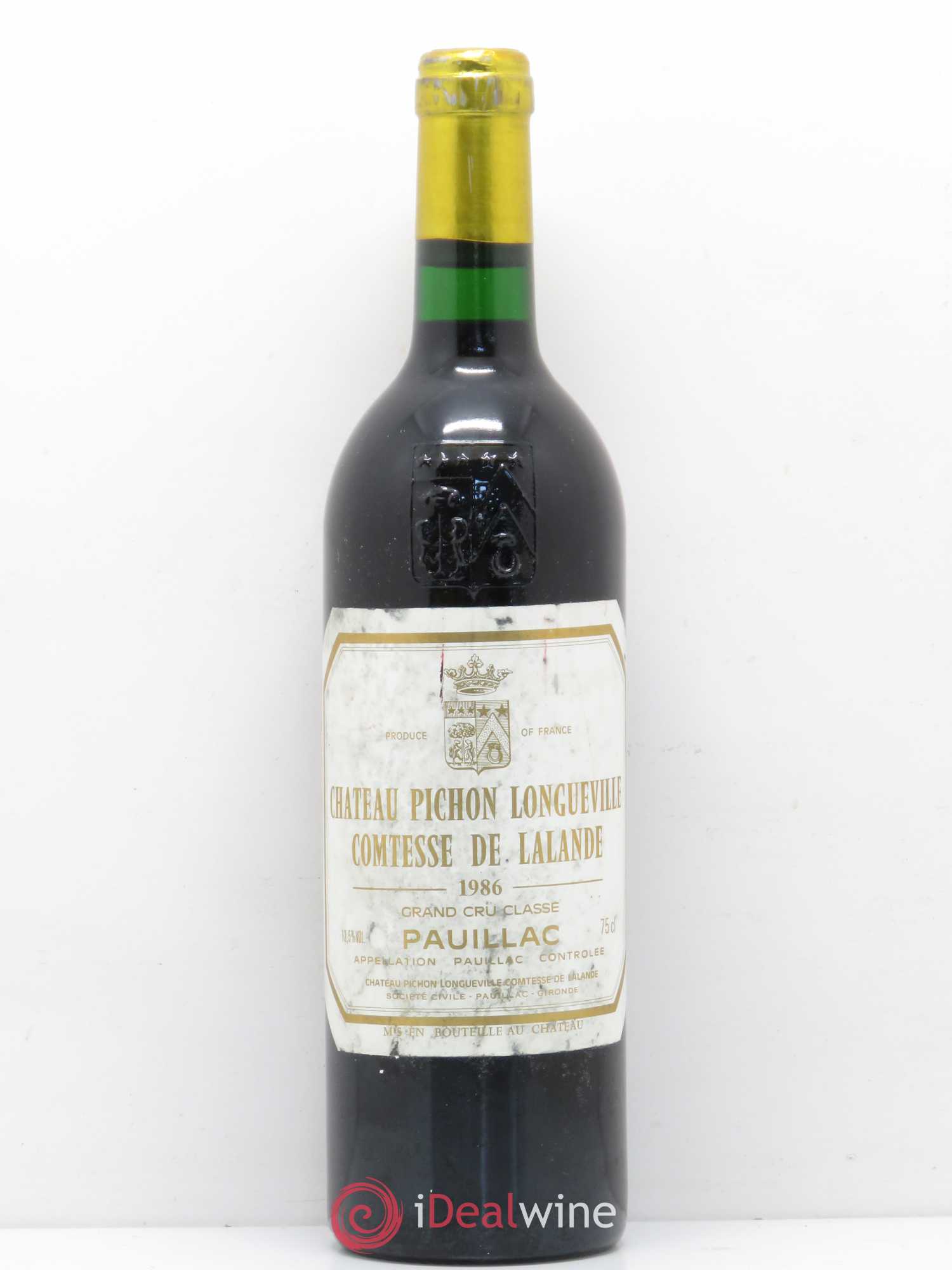 Château Pichon Longueville Comtesse de Lalande 2ème Grand Cru Classé 1986 - Lot de 1 bouteille - 0
