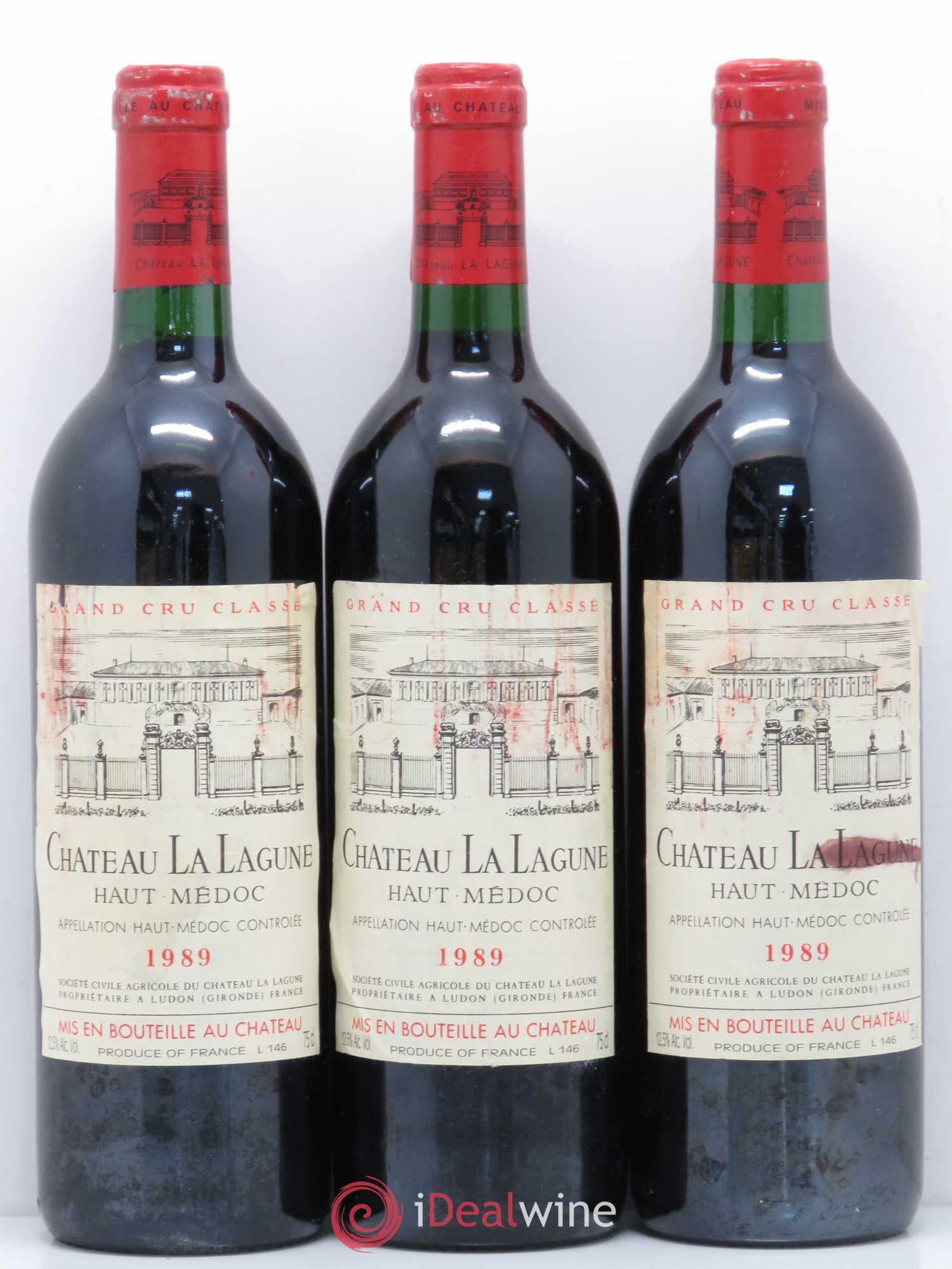 Château la Lagune 3ème Grand Cru Classé 1989 - Lot de 3 bouteilles - 0