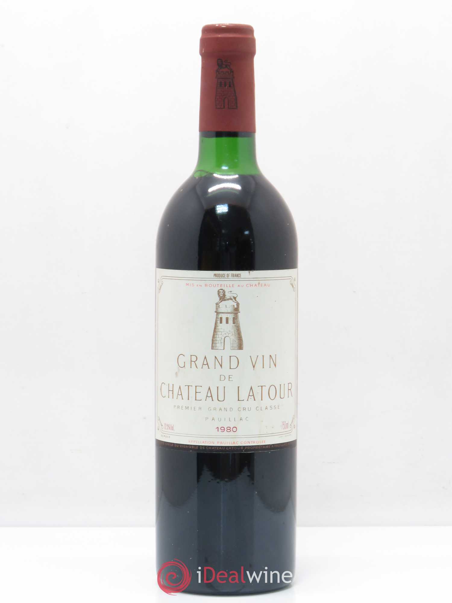 Château Latour 1er Grand Cru Classé 1980 - Lot de 1 bouteille - 0