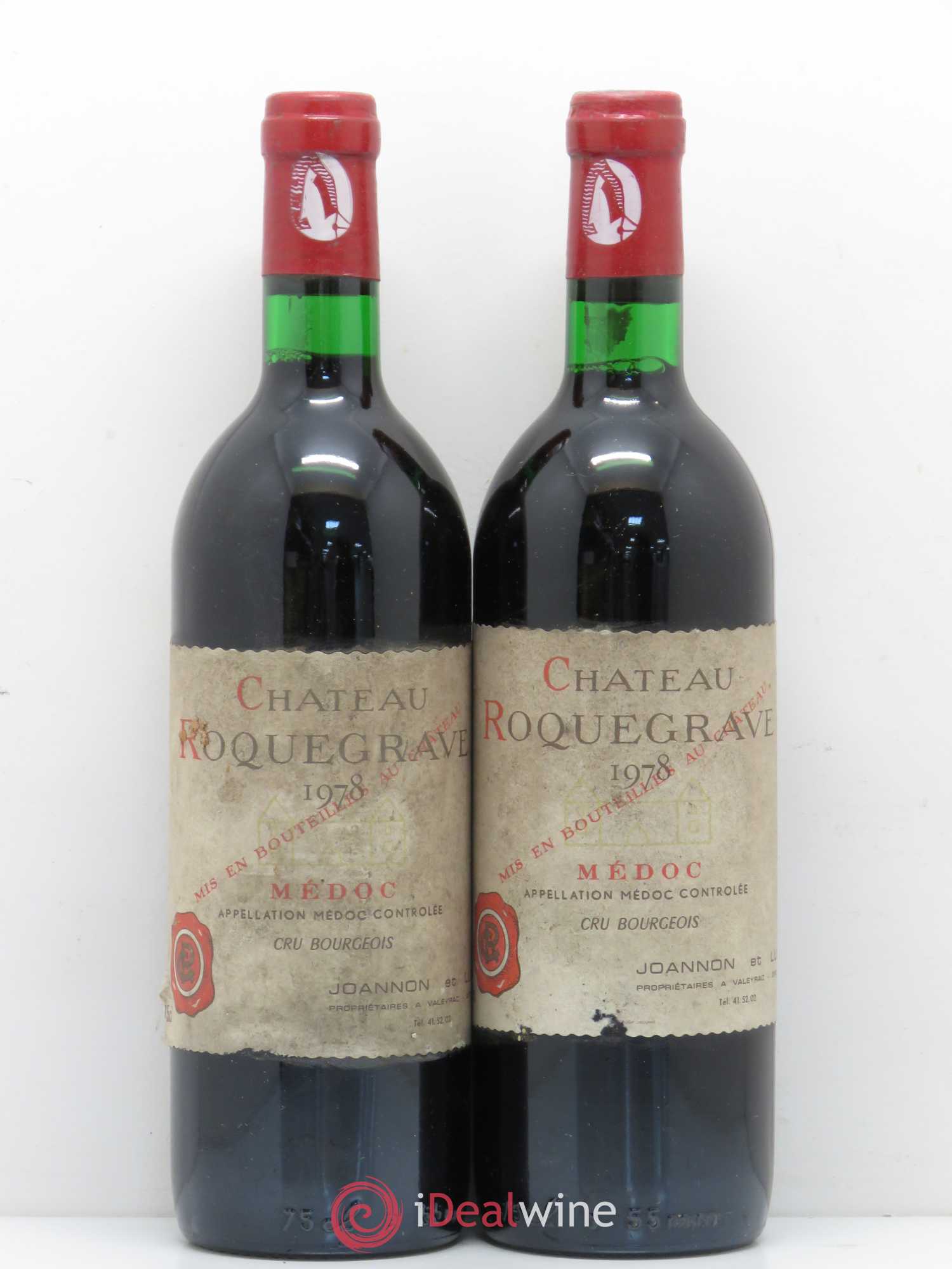 Médoc Chateau Roquegrave 1978 - Posten von 2 Flaschen - 0