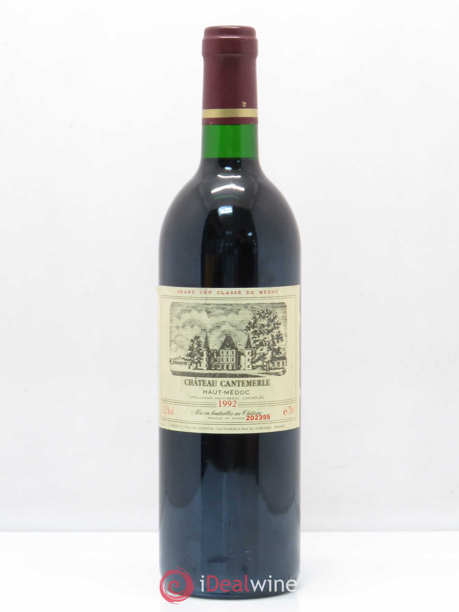 Château Cantemerle 5ème Grand Cru Classé 1992 - Lot de 1 bouteille - 0