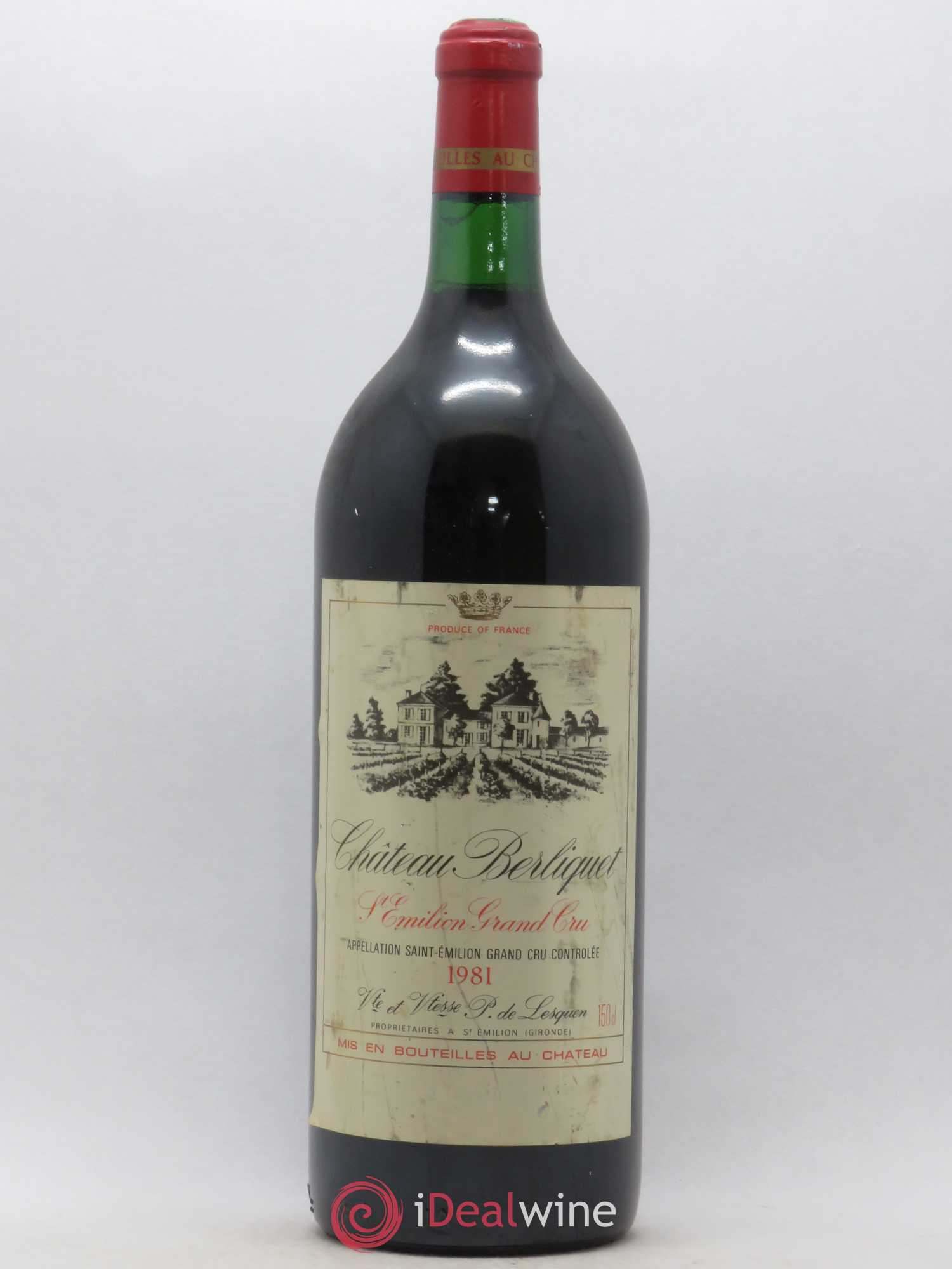 Château Berliquet Grand Cru Classé 1981 - Lot de 1 magnum - 0