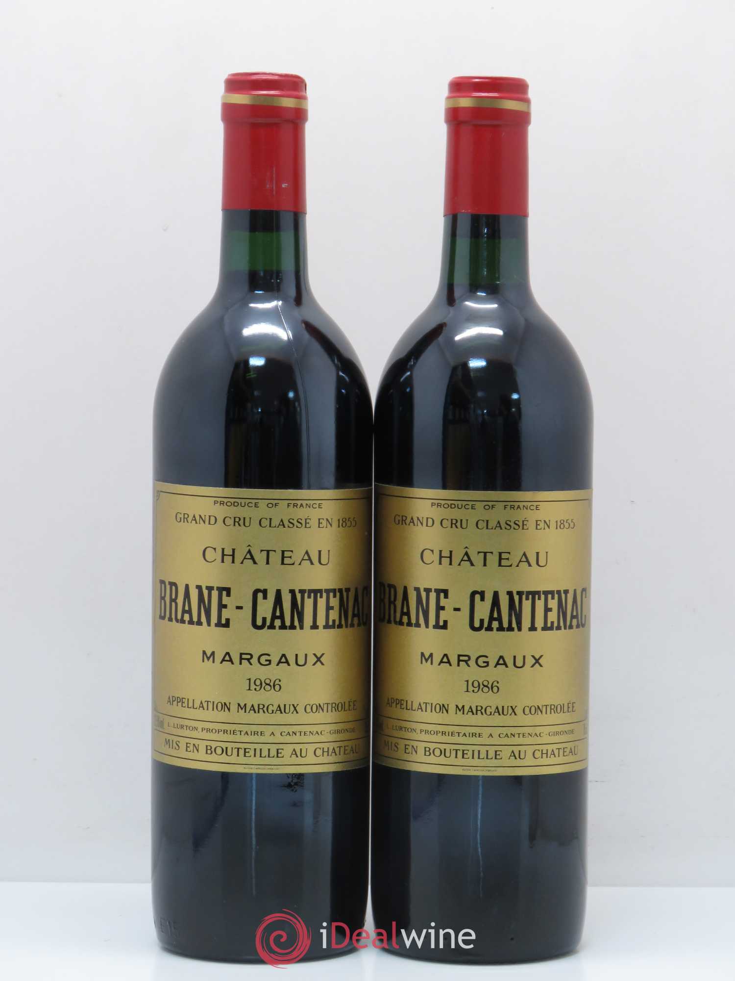 Château Brane Cantenac 2ème Grand Cru Classé 1986 - Lot de 2 bouteilles - 0