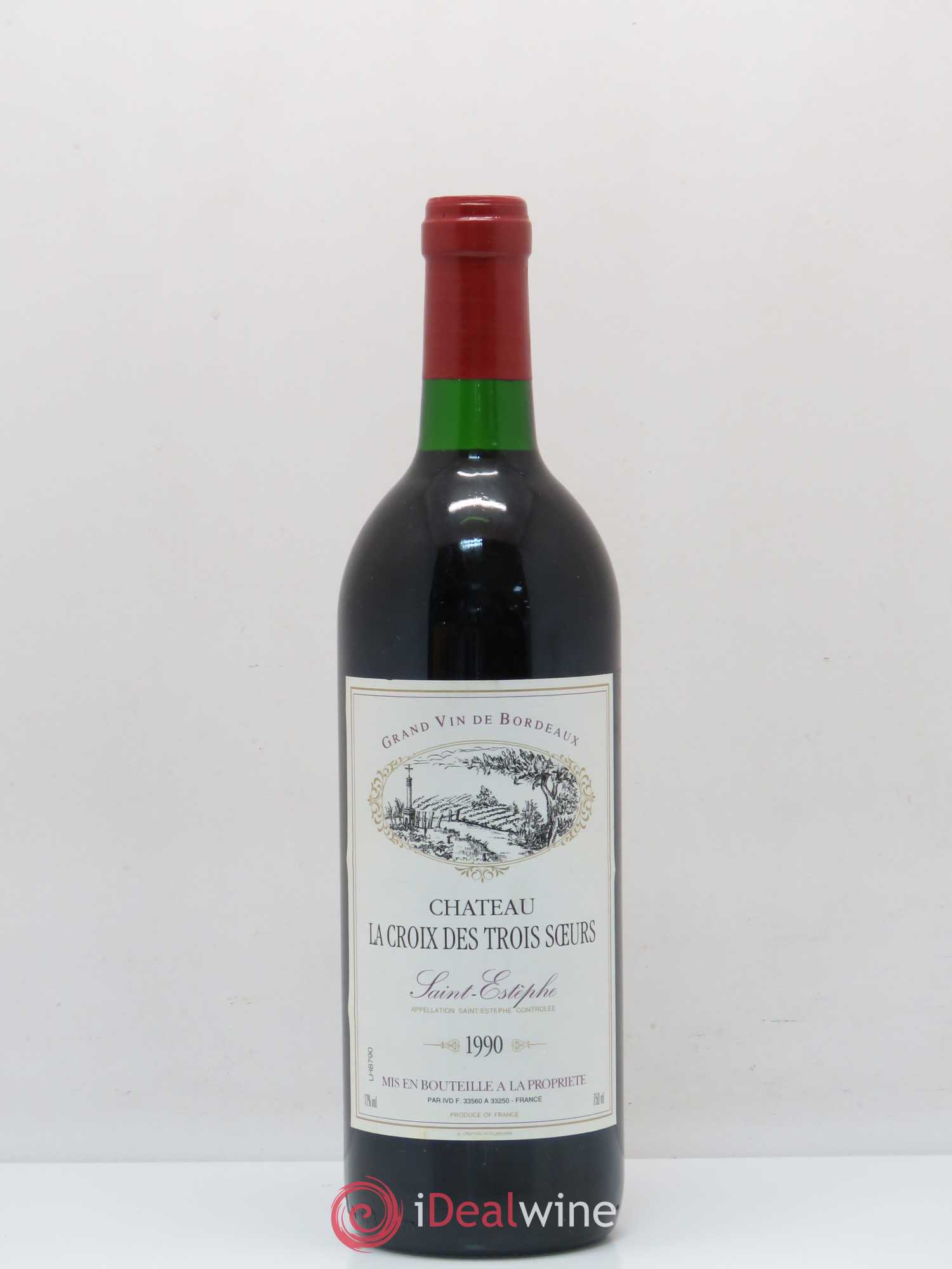 Saint-Estèphe Château La Croix Des Trois Soeurs (sans prix de réserve) 1990 - Posten von 1 Flasche - 0