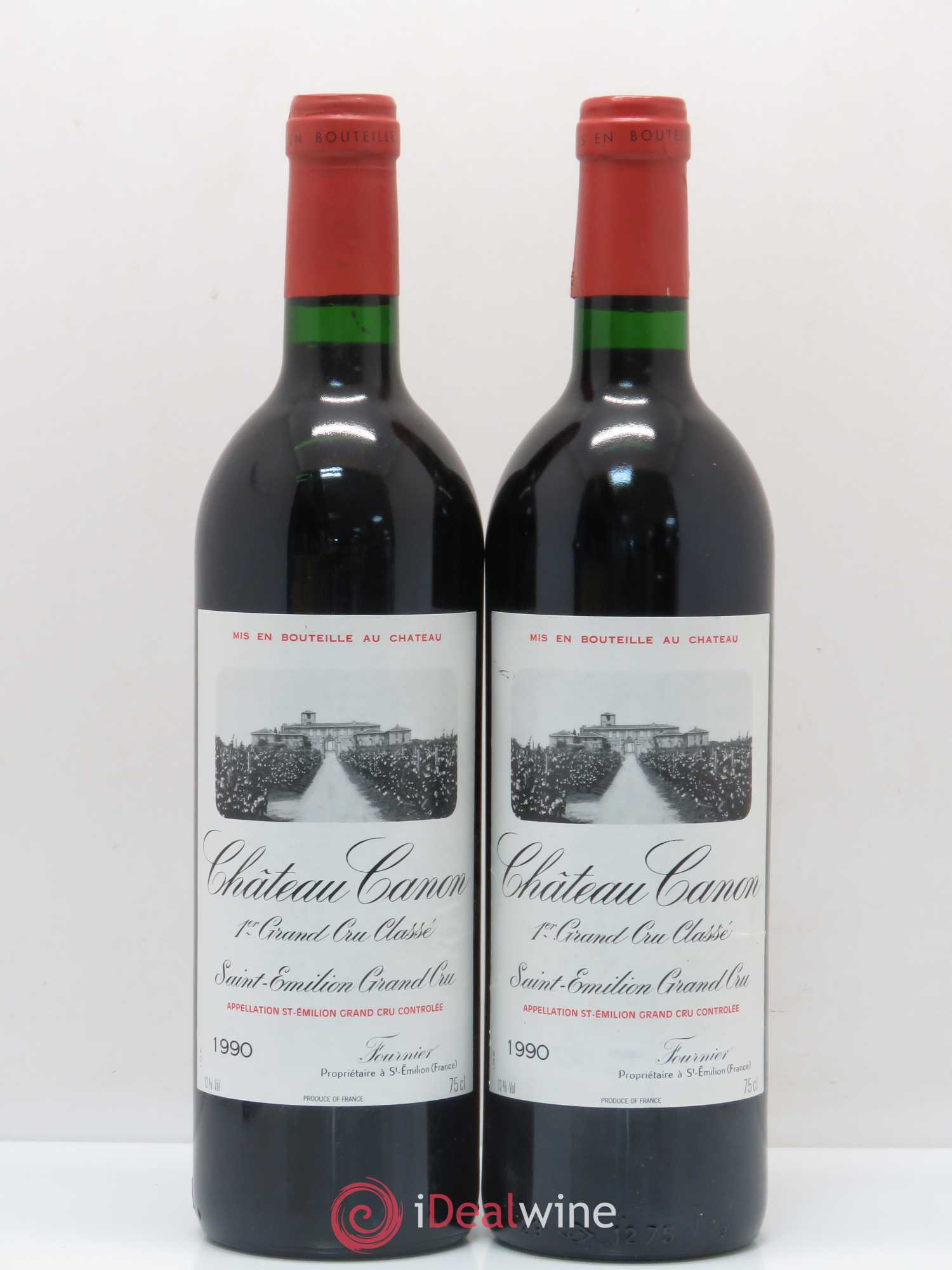 Château Canon 1er Grand Cru Classé B 1990 - Lot de 2 bouteilles - 0