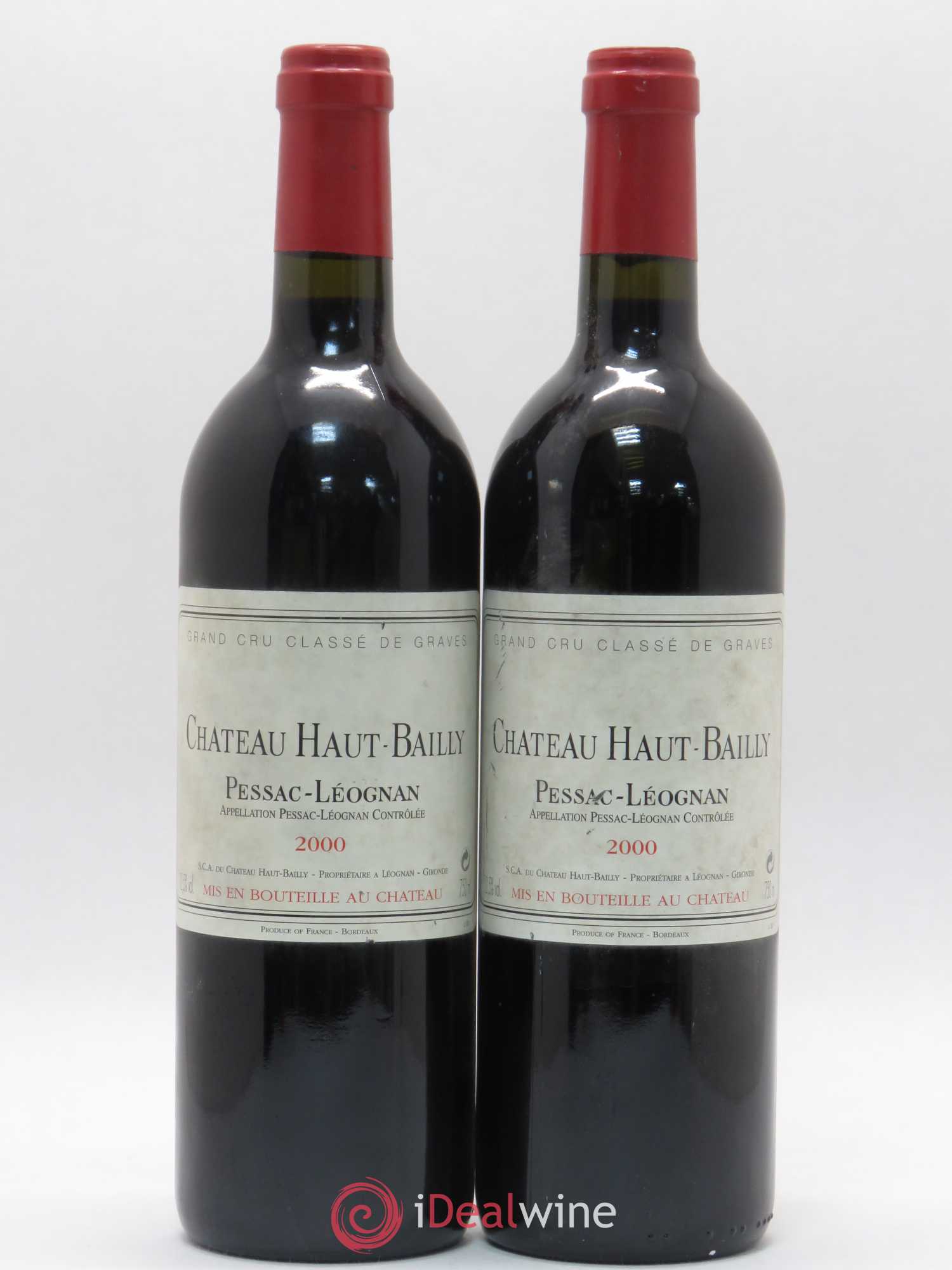 Château Haut-Bailly Cru Classé de Graves 2000 - Lot de 2 bouteilles - 0