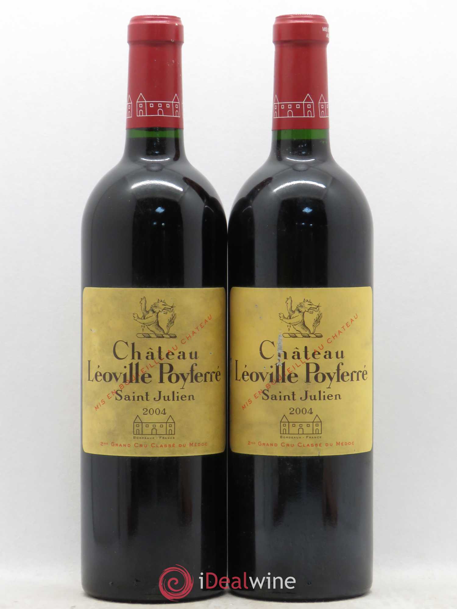 Château Léoville Poyferré 2ème Grand Cru Classé 2004 - Lot de 2 bouteilles - 0