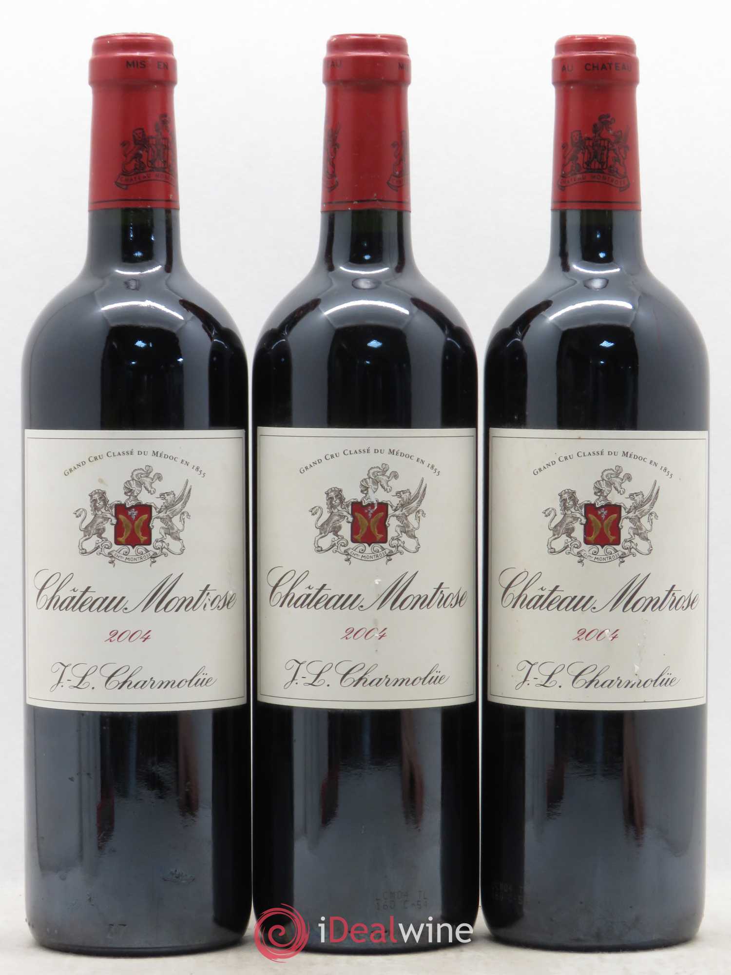 Château Montrose 2ème Grand Cru Classé 2004 - Lot de 3 bouteilles - 0