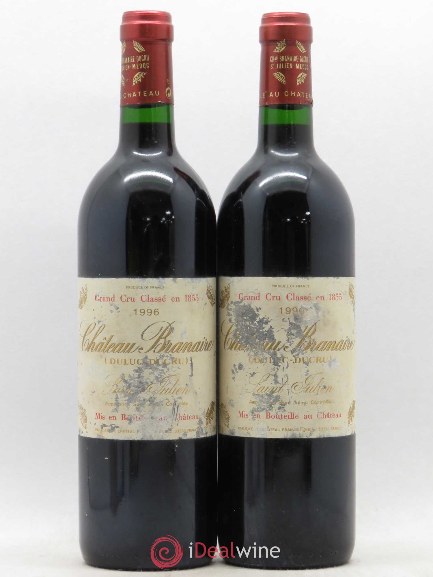 Château Branaire Ducru 4ème Grand Cru Classé 1996 - Lot de 2 bouteilles - 0