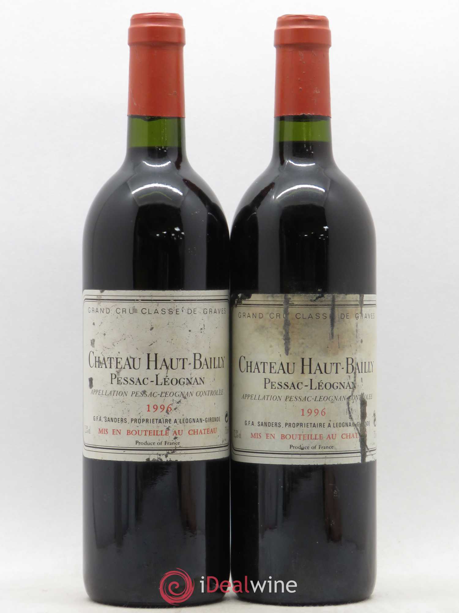 Château Haut-Bailly Cru Classé de Graves 1996 - Lot de 2 bouteilles - 0