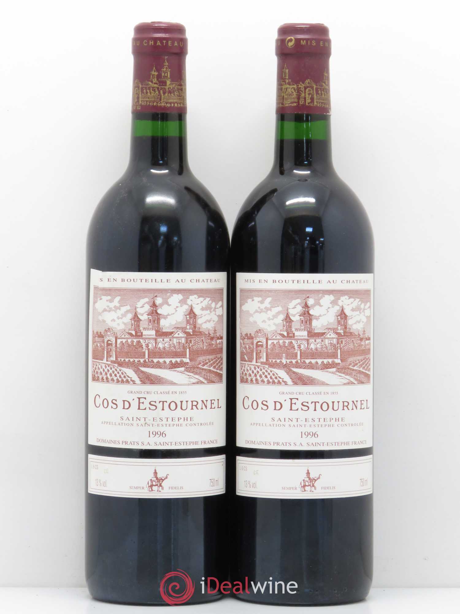 Cos d'Estournel 2ème Grand Cru Classé 1996 - Lot de 2 bouteilles - 0