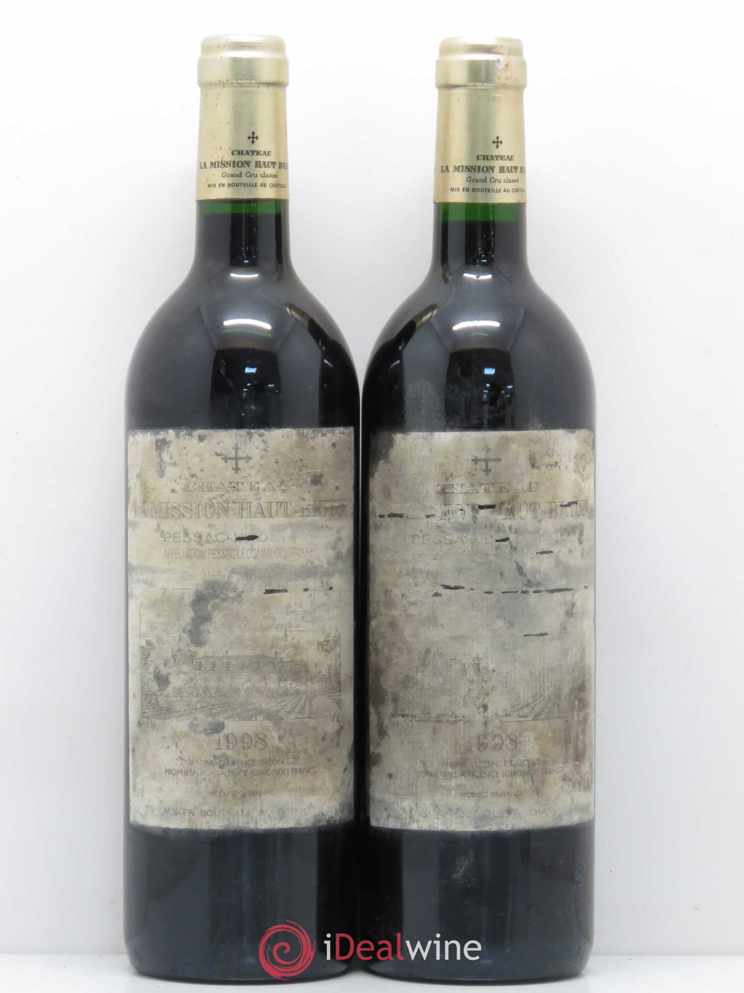 Château la Mission Haut-Brion Cru Classé de Graves 1998 - Lot de 2 bouteilles - 0