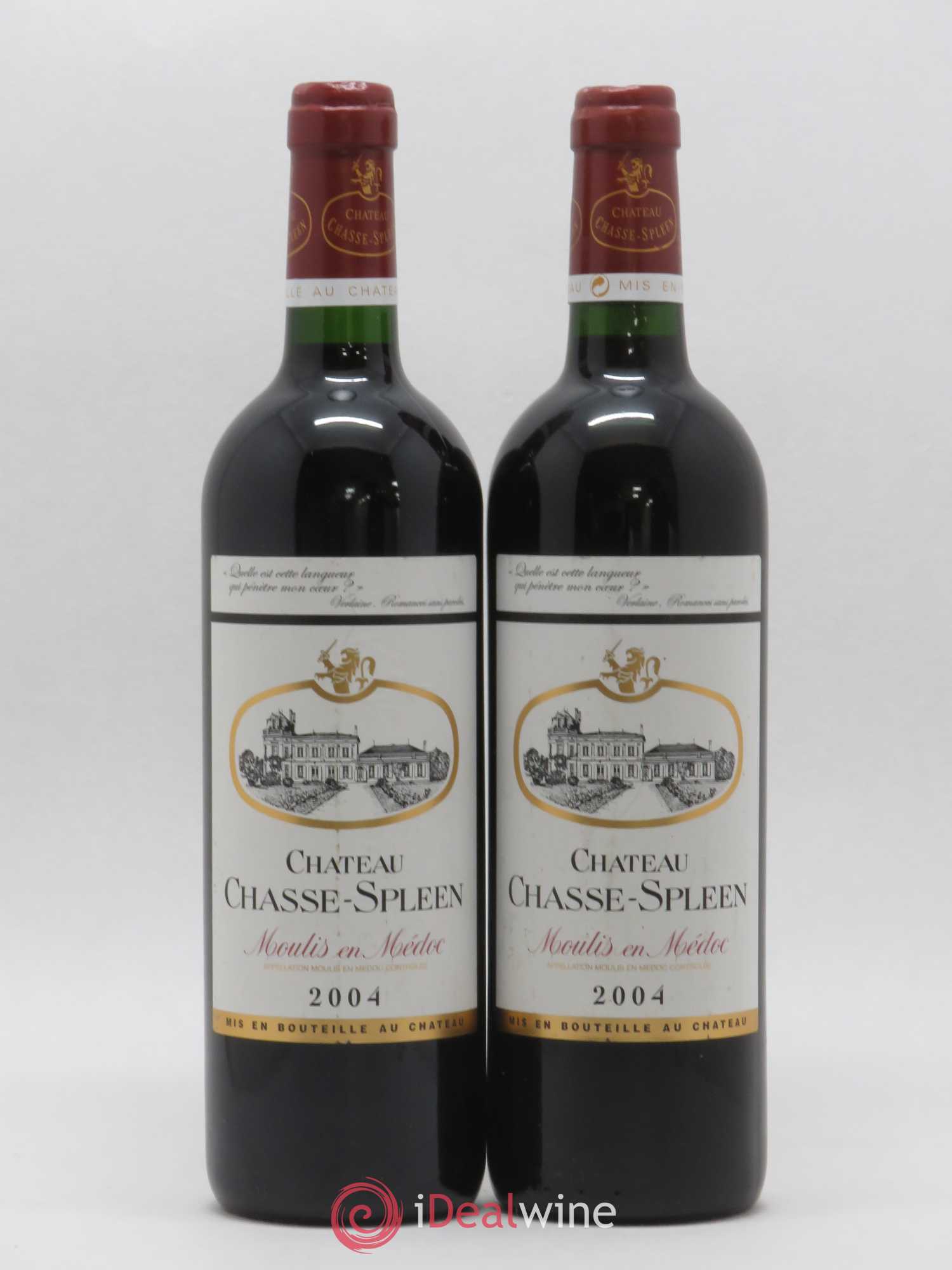 Château Chasse Spleen 2004 - Lot de 2 bouteilles - 0