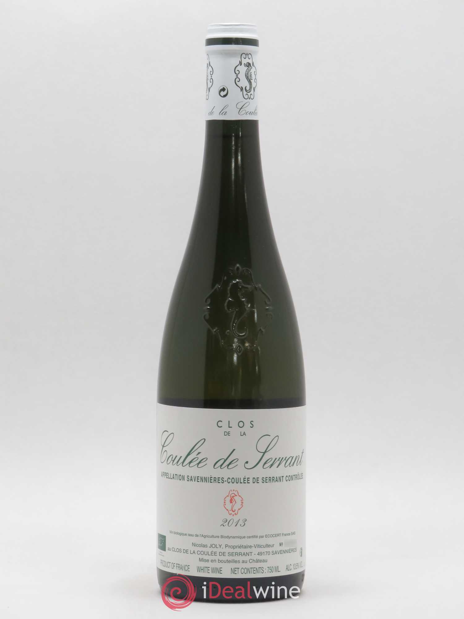 Savennières Clos de la Coulée de Serrant Vignobles de la Coulée de Serrant - Nicolas Joly 2013 - Lot de 1 bouteille - 0