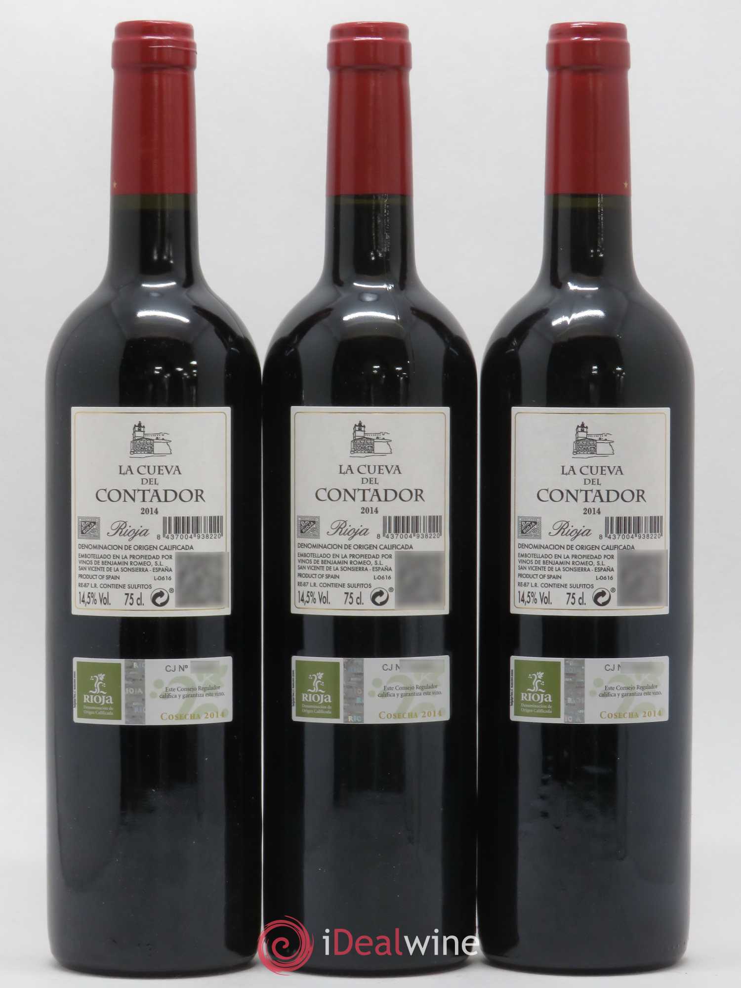 Rioja DOCA La Cueva del Contador Bodega Contador - Benjamin Romeo 2014 - Posten von 3 Flaschen - 1