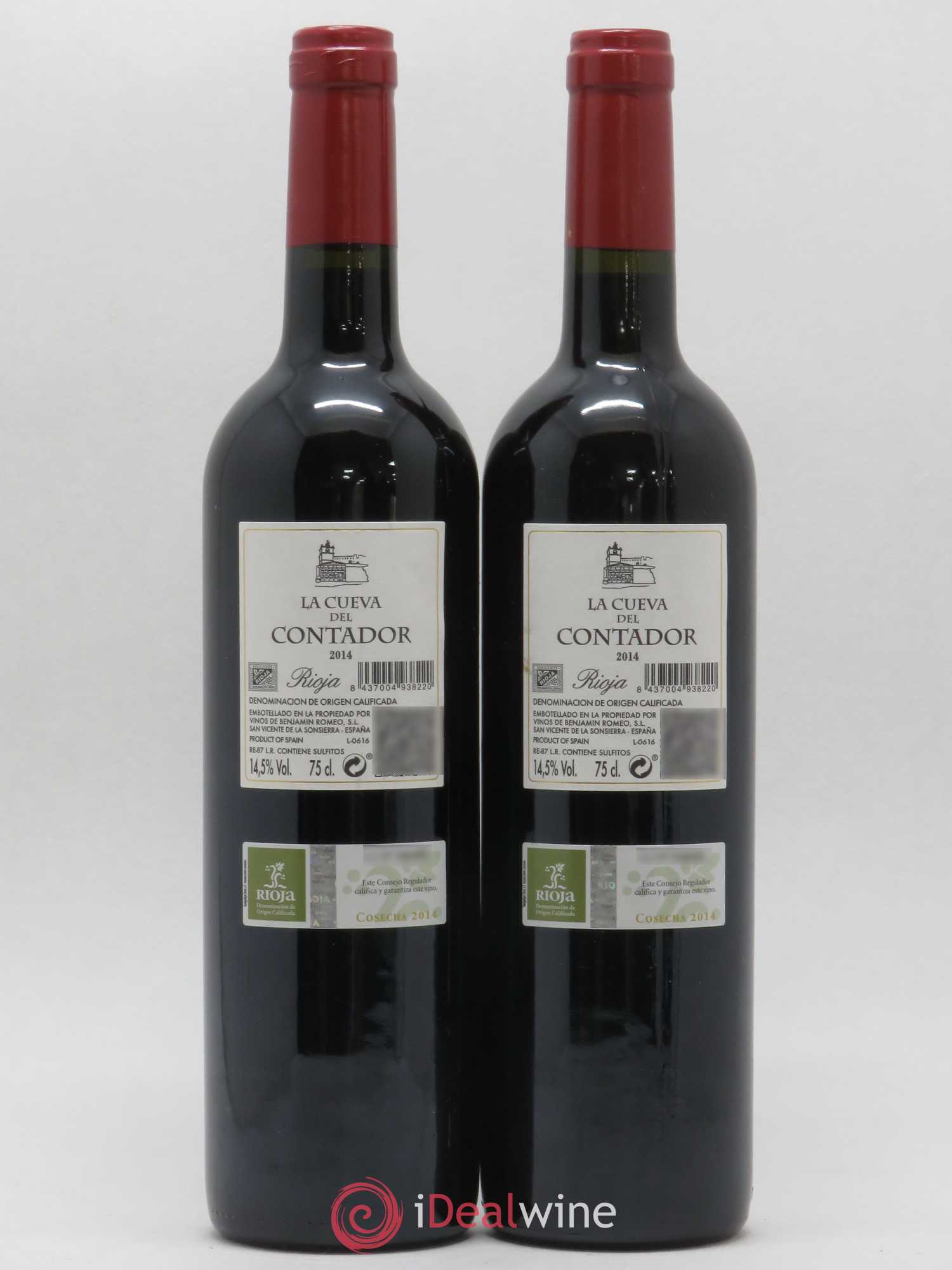 Rioja DOCA La Cueva del Contador Bodega Contador - Benjamin Romeo 2014 - Lot de 2 bouteilles - 1