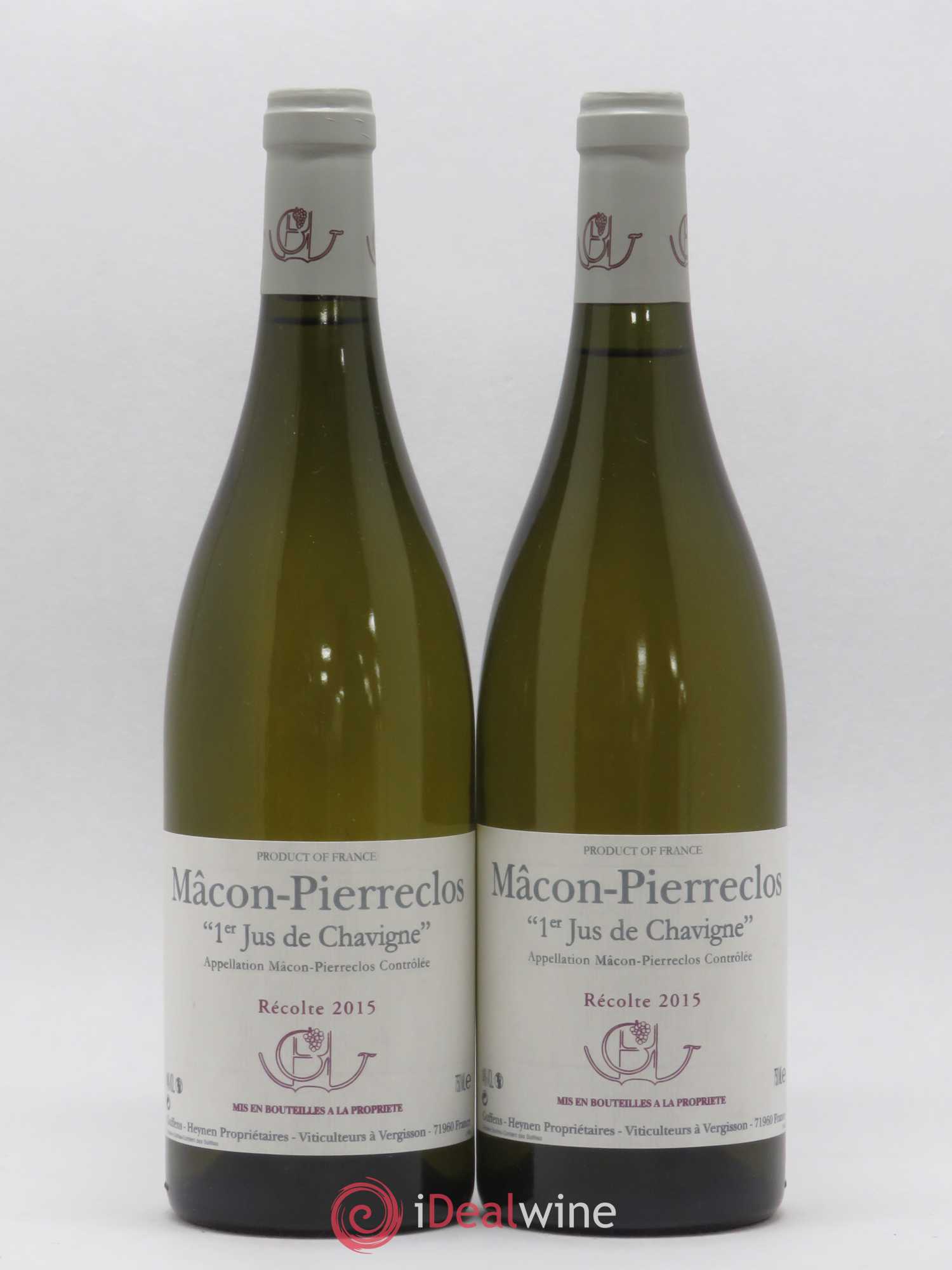 Mâcon Pierreclos 1er Jus de Chavigne Guffens-Heynen 2015 - Lot de 2 bouteilles - 0